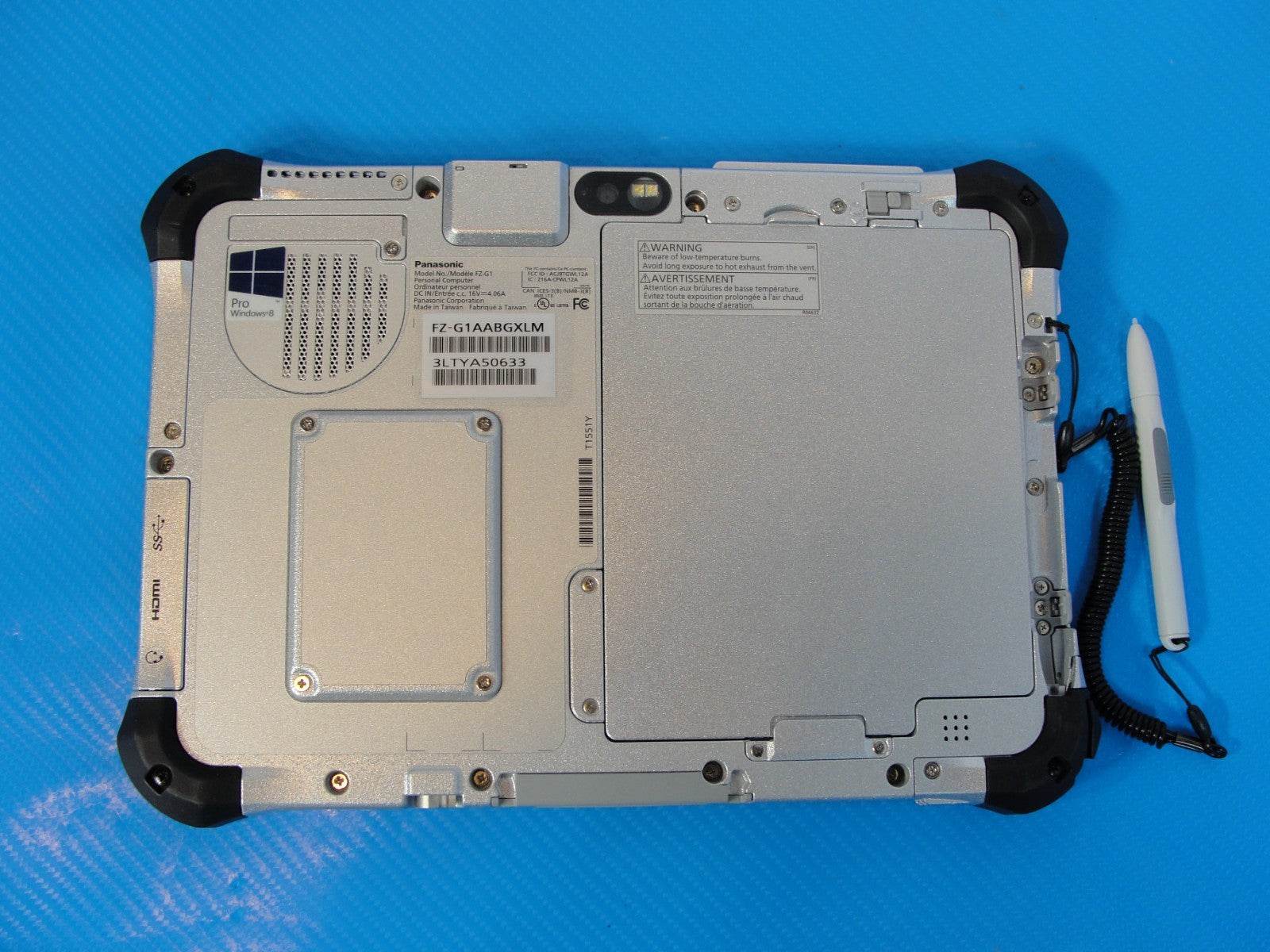 Panasonic Toughpad FZ-G1 Tablet i5-3437U 128GB SSD 4GB RAM - Tested Computer Laptop Parts