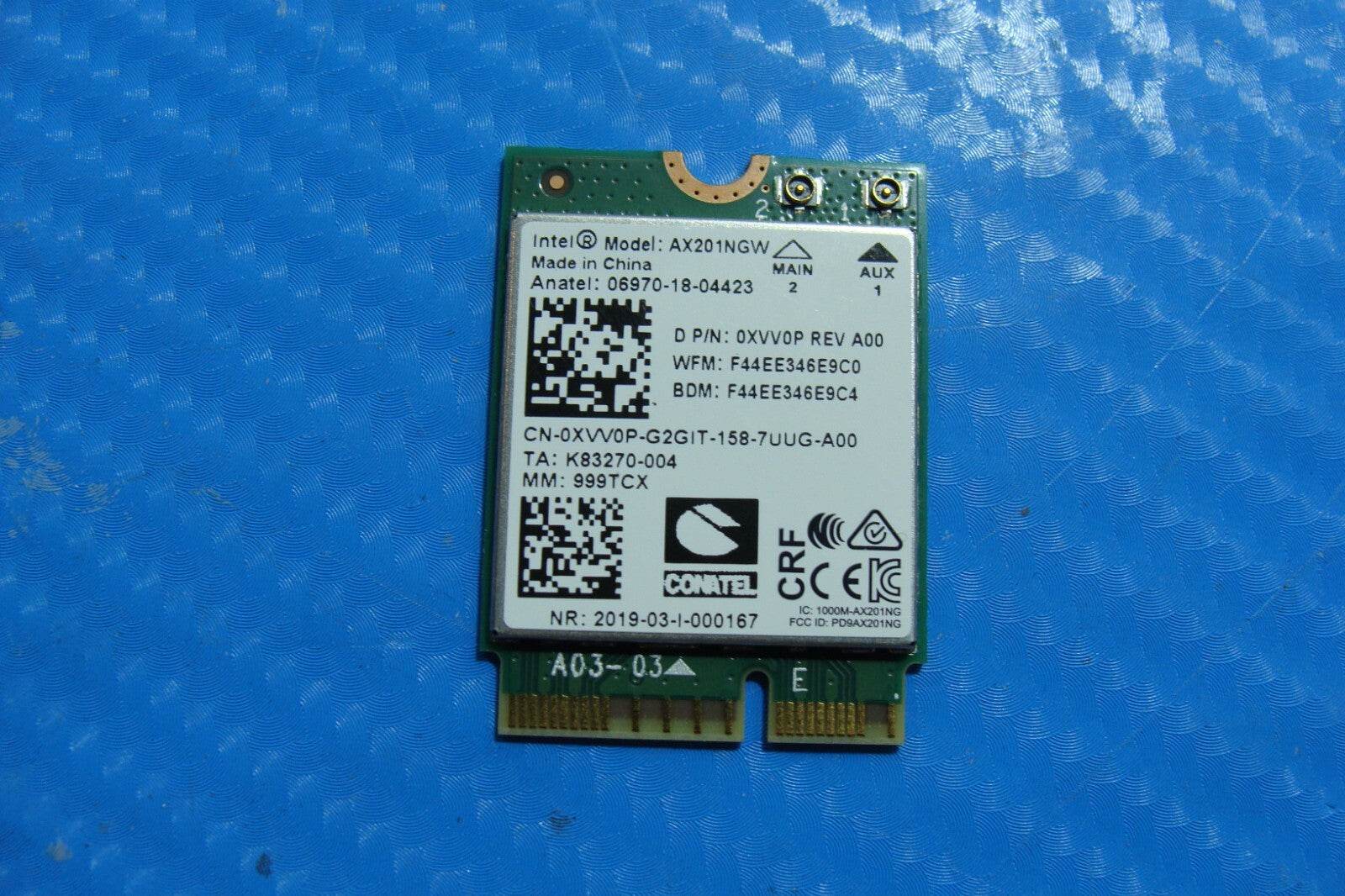Dell Latitude 15.6” 5511 Genuine Laptop Wireless WiFi Card AX201NGW XVV0P - Tested Computer Laptop Parts