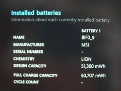 MSI Thin GF63 15.6'' FHD 144hz i5-12450H 2.0GHz 8GB 1TB SSD RTX 2050 Battery 99% - Tested Computer Laptop Parts