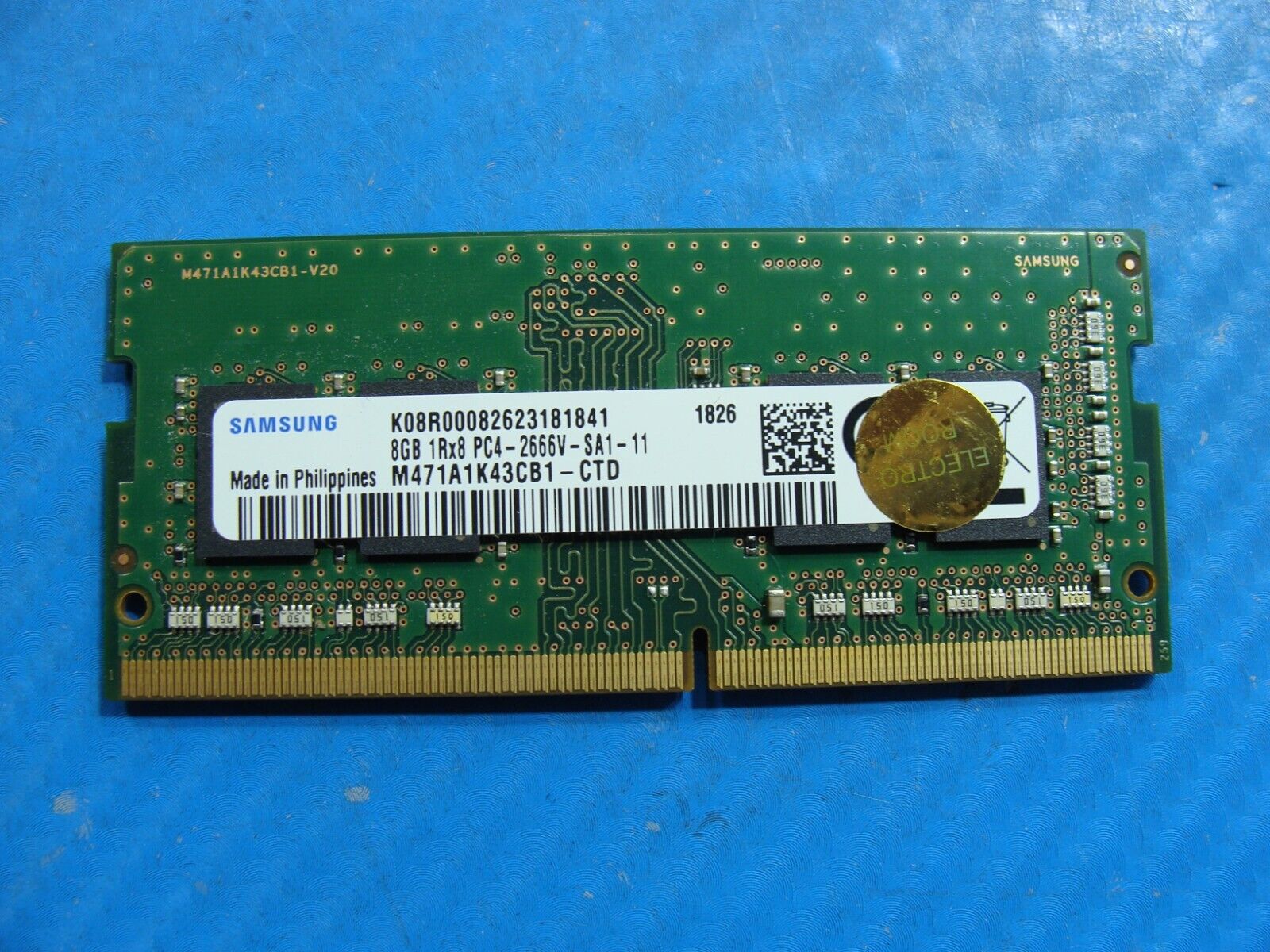 HP 15-da0073ms Samsung 8GB 1Rx8 PC4-2666V Memory RAM SO-DIMM M471A1K43CB1-CTD