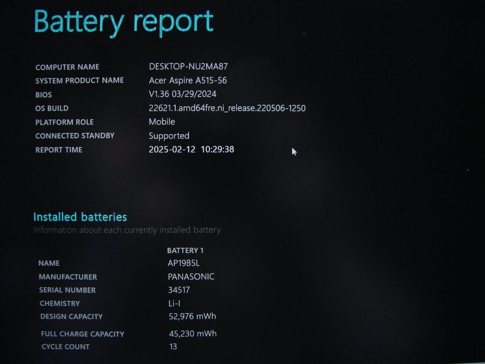 Acer Aspire 5 A515-56-32DK 15.6” FHD Core i3-1115G4 3GHz 8GB SSD Reset 128GB - Tested Computer Laptop Parts