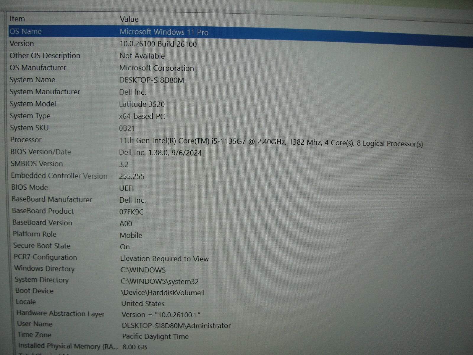 Dell Latitude 3520 15.6” FHD Intel Core i5-1135G7 2.4GHz 8GB 256GB SSD Charger - Tested Computer Laptop Parts