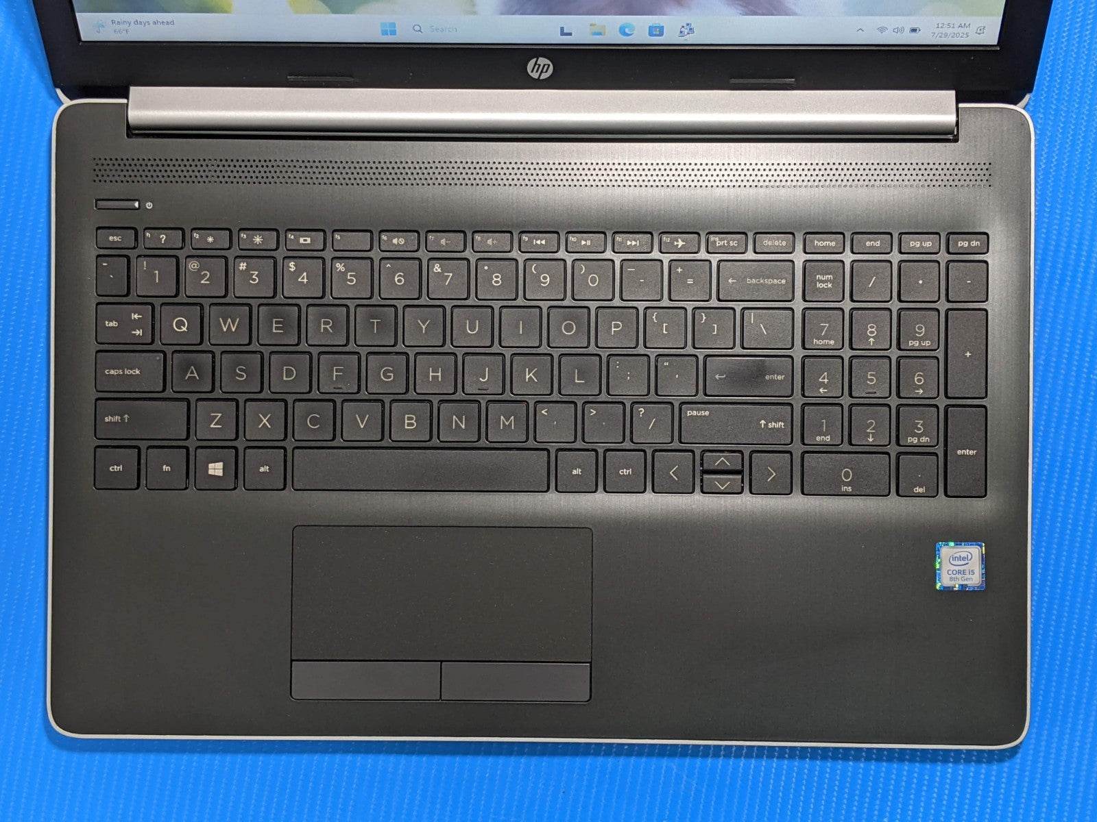 HP 15-DA0002DX 15.6 HD TOUCH i5-8250U 1.6GHz 8GB 512GB SSD W11H 88%Batt +Charger - Tested Computer Laptop Parts