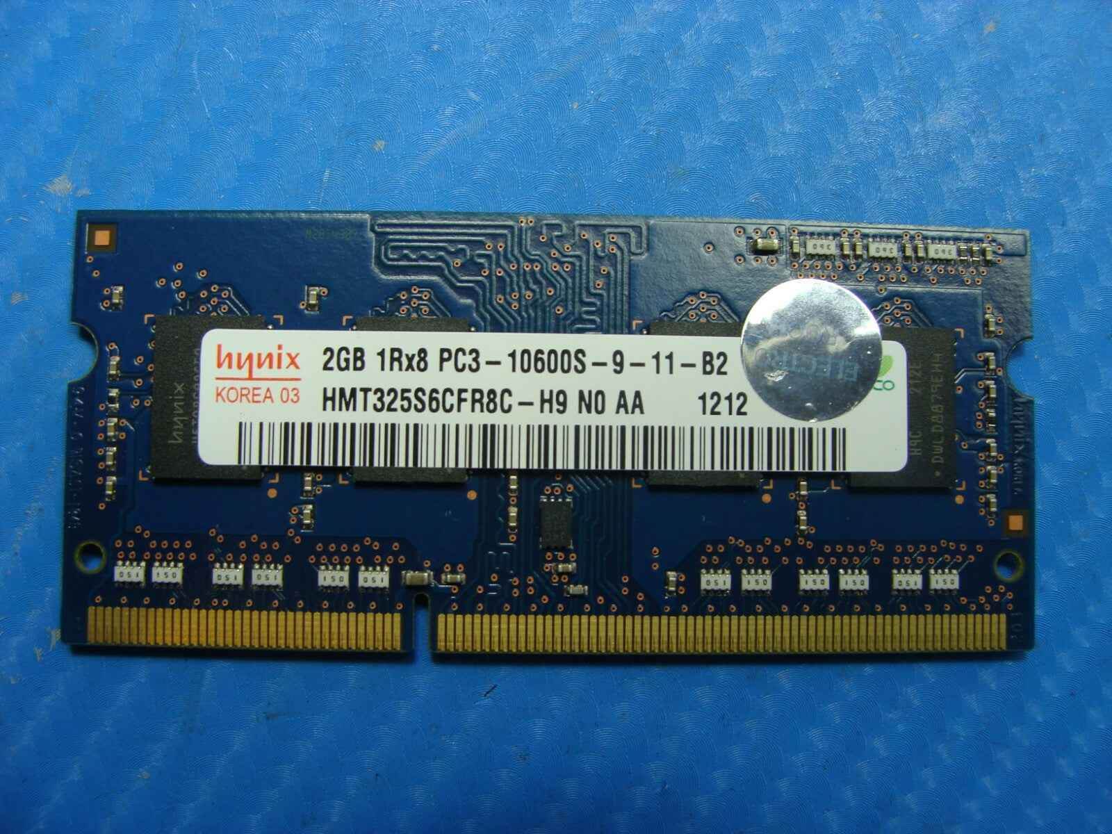 MacBook A1278 Laptop Hynix 2GB Memory RAM PC3-10600S-9-11-B2 HMT325S6CFR8C-H9 - Tested Computer Laptop Parts