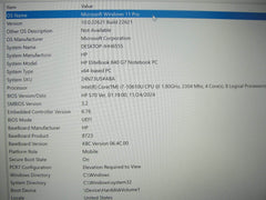 HP EliteBook 840 G7 14”FHD Intel Core i7-10610U 1.8GHz 8GB SSD Reset 256GB - Tested Computer Laptop Parts