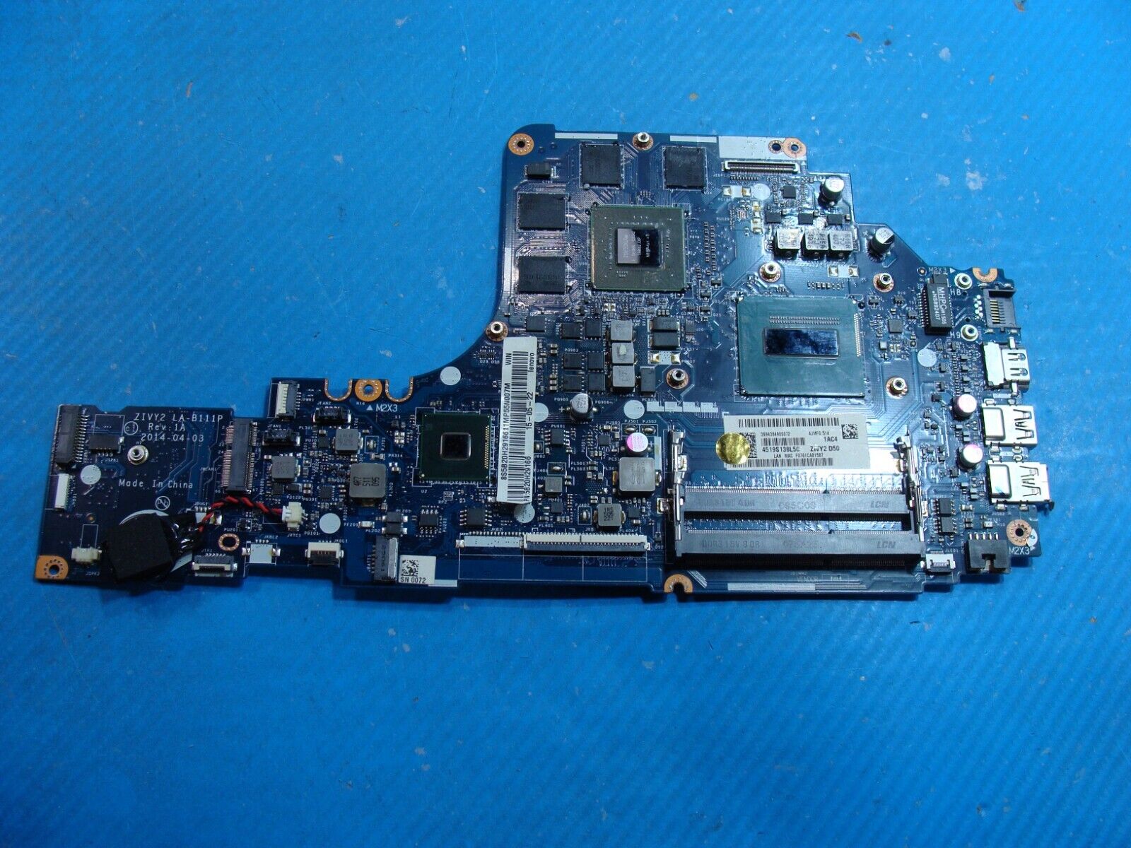 Lenovo IdeaPad 15.6” Y50-70 i7-4720HQ 2.6GHz GTX970M 2GB Motherboard 5B20H29166