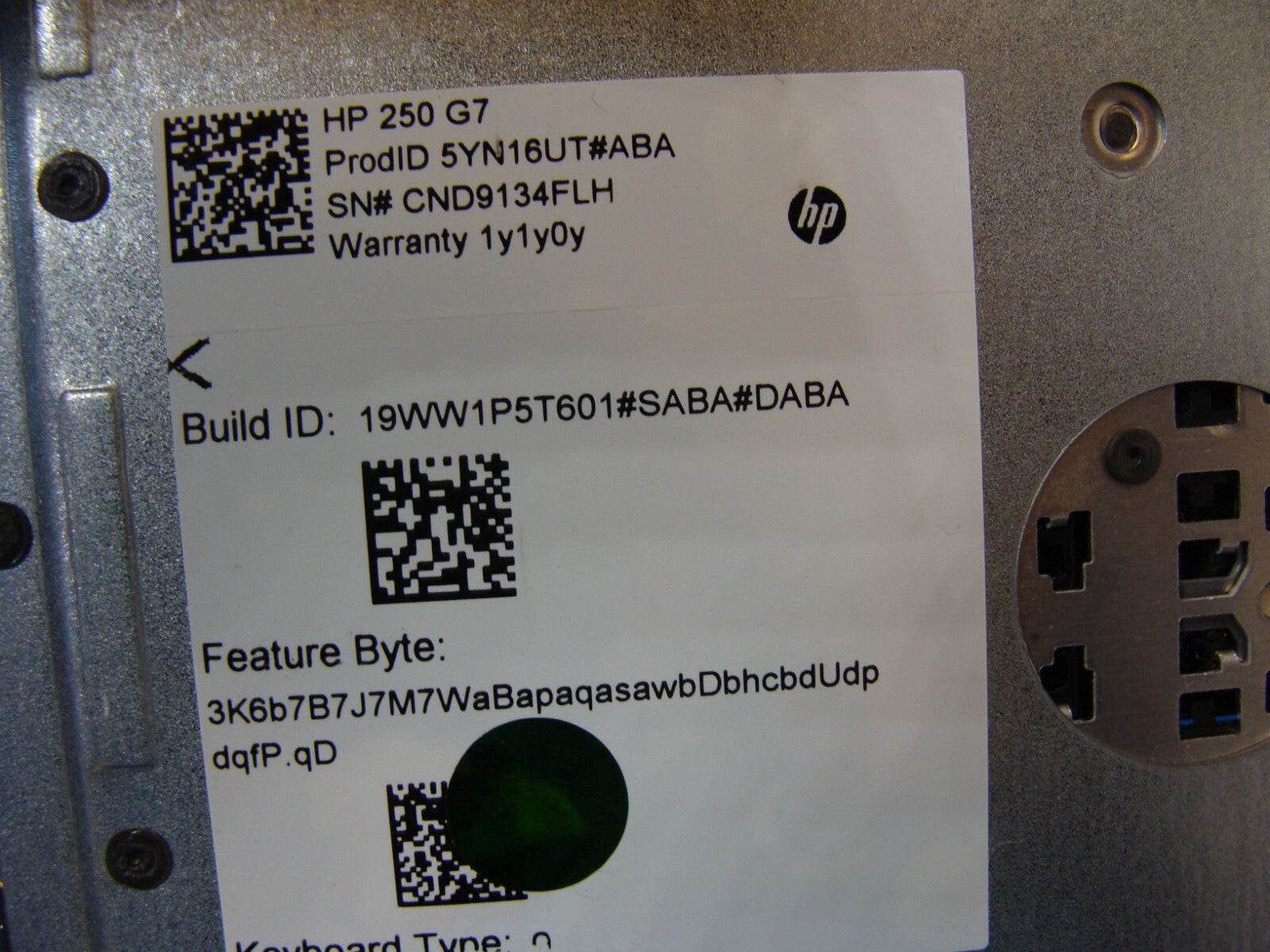 HP 15.6” 250 G7 Genuine Laptop Palmrest w/TouchPad Keyboard AP29M000420 - Tested Computer Laptop Parts