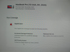 7 Cycles 8 CPU/8 GPU Apple MacBook Pro 13" M1 A2338 16GB 1TB SSD AppleCare+