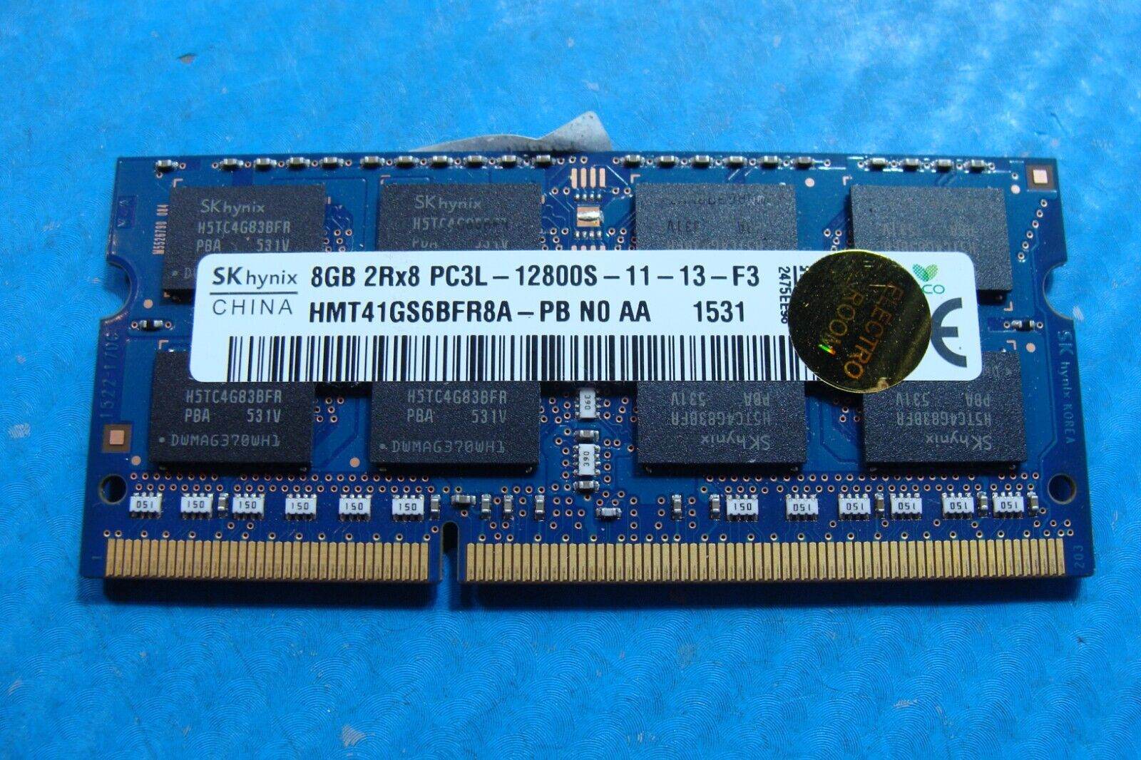 HP 15-u483cl SK Hynix 8GB 2Rx8 PC3L-12800S Memory RAM SO-DIMM HMT41GS6BFR8A-PB - Tested Computer Laptop Parts
