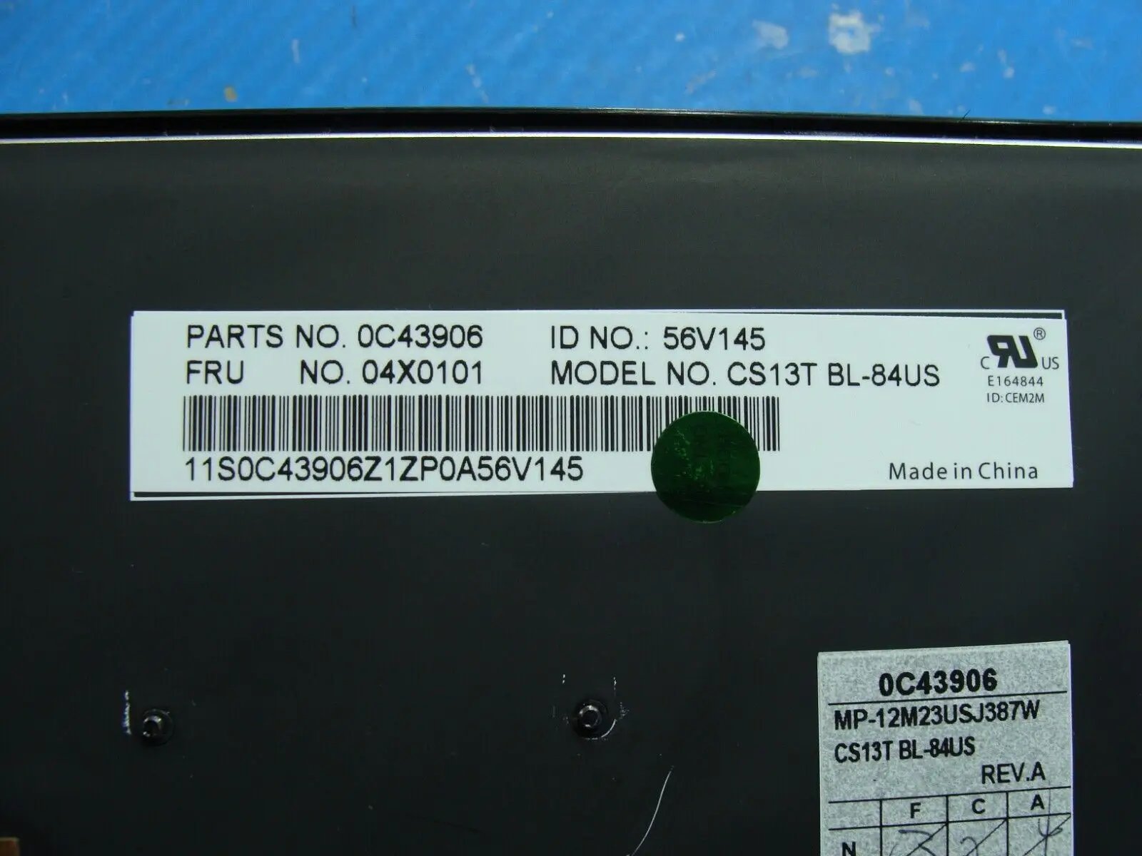 Lenovo ThinkPad 14” T440P Genuine Laptop Backlit Keyboard 04X0101 0C43906
