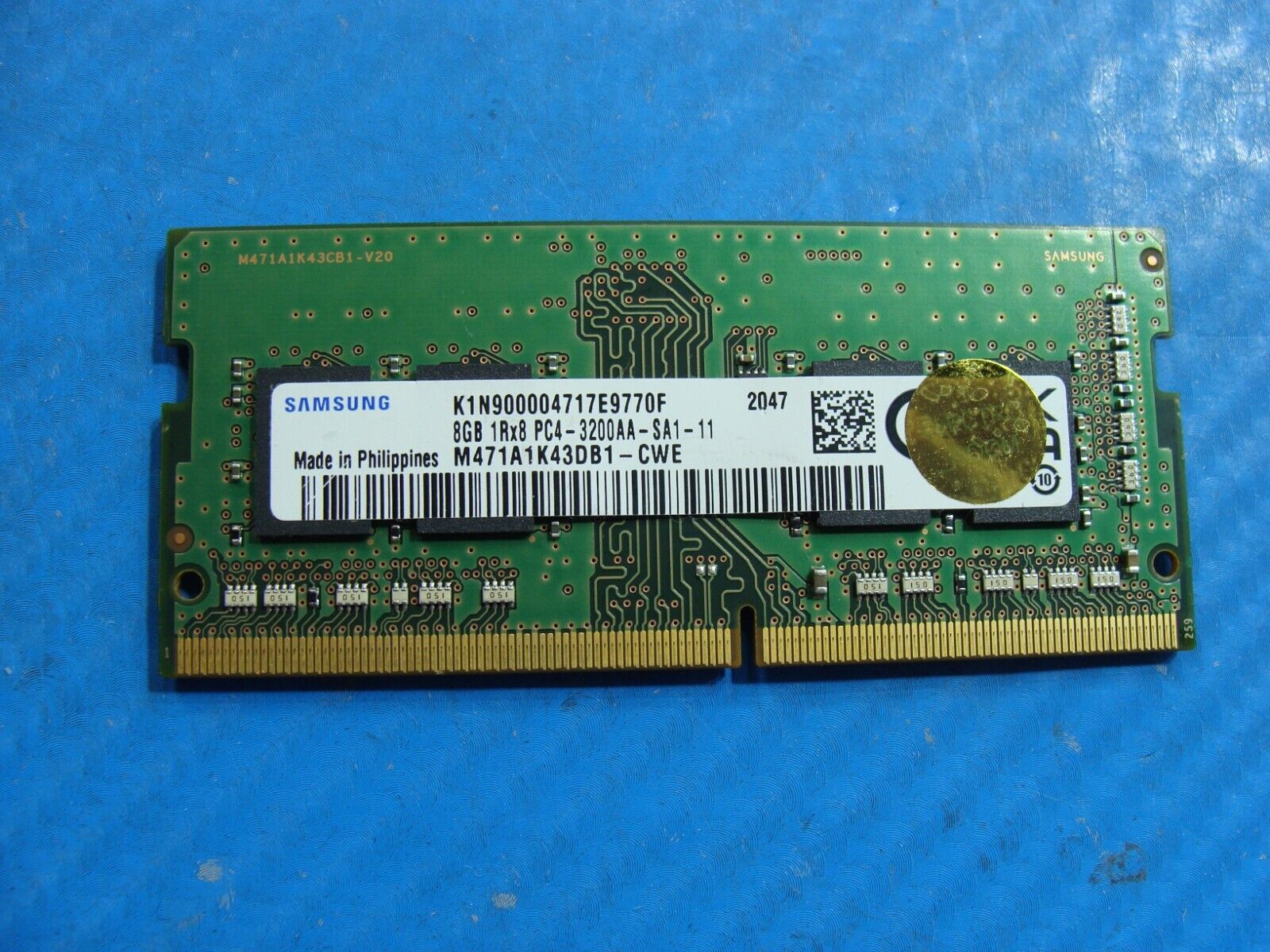 Dell 15 9570 Samsung 8GB 1Rx8 PC4-3200AA Memory RAM SO-DIMM M471A1K43DB1-CWE