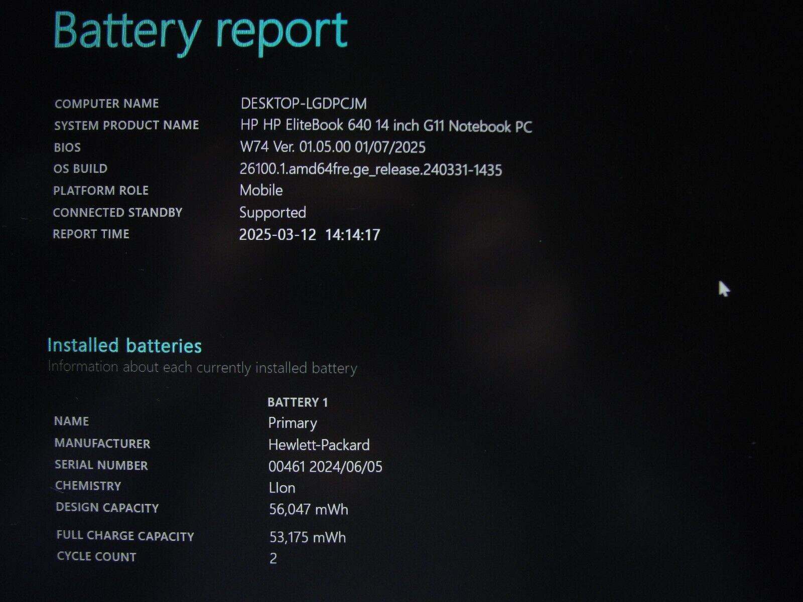 Warranty HP EliteBook 640 G11 14”WUXGA Core Ultra 5 135U 1.6GHz 16GB SSD 256 - Tested Computer Laptop Parts