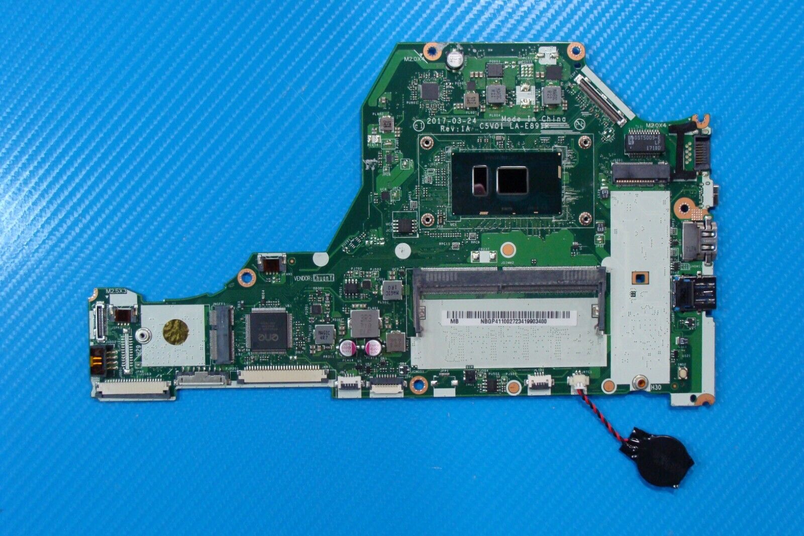 Acer Aspire 5 15.6” A515-51-3509 i3-7100U 2.4GHz 4GB Motherboard NBGP411002