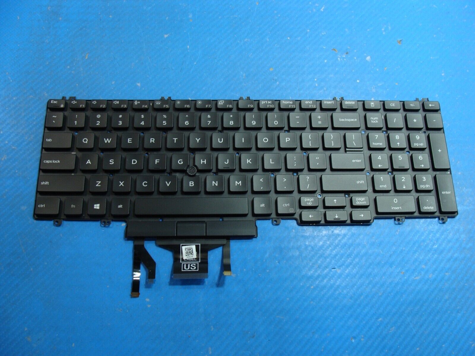 Dell Latitude 15.6” 5500 Genuine US Backlit Keyboard MMH7V PK132FA3B00 Grade A