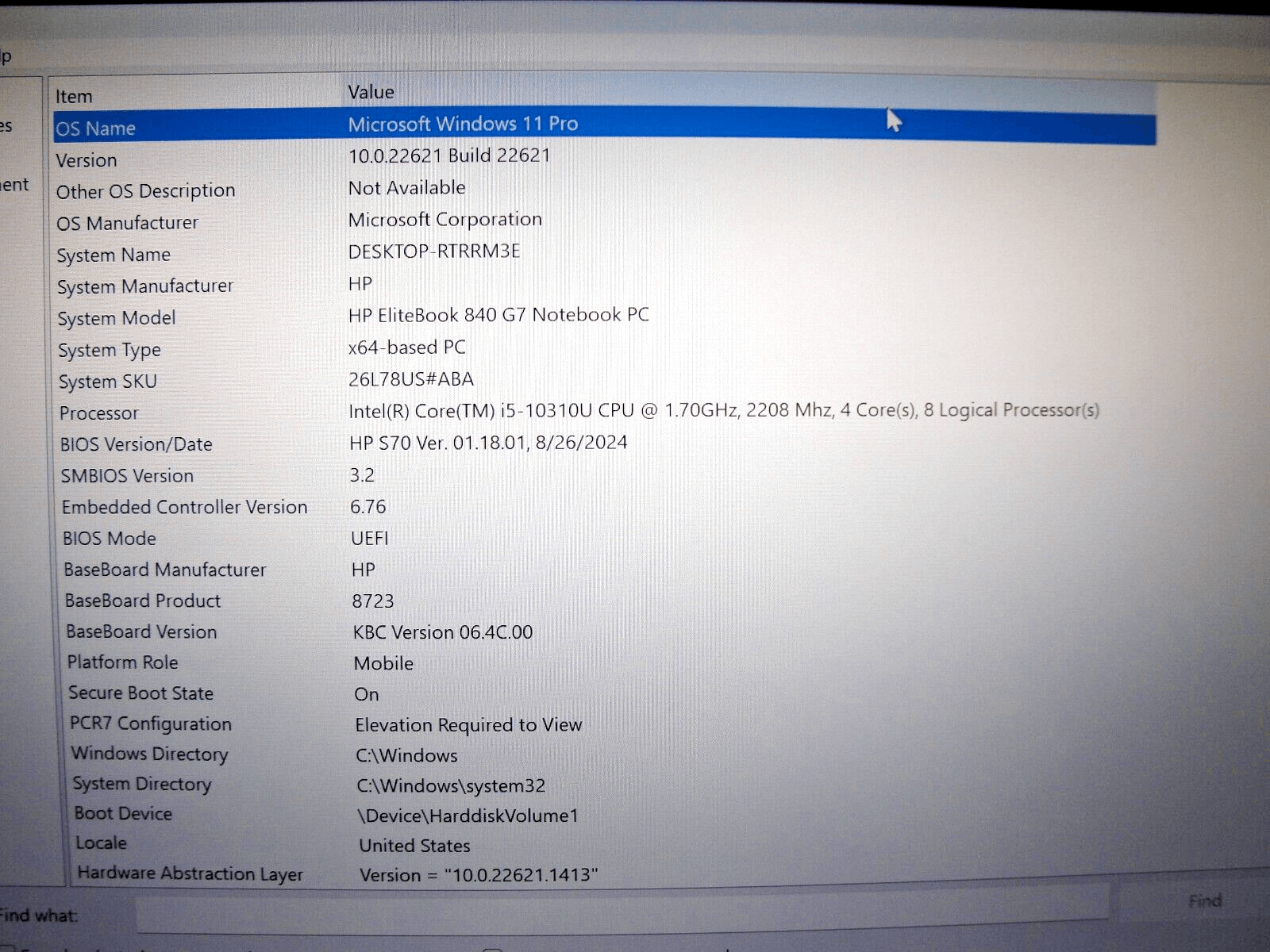 HP EliteBook 840 G7 FHD Core i5-10310U 1.7GHz 16GB 512GB SSD + Charger - Tested Computer Laptop Parts