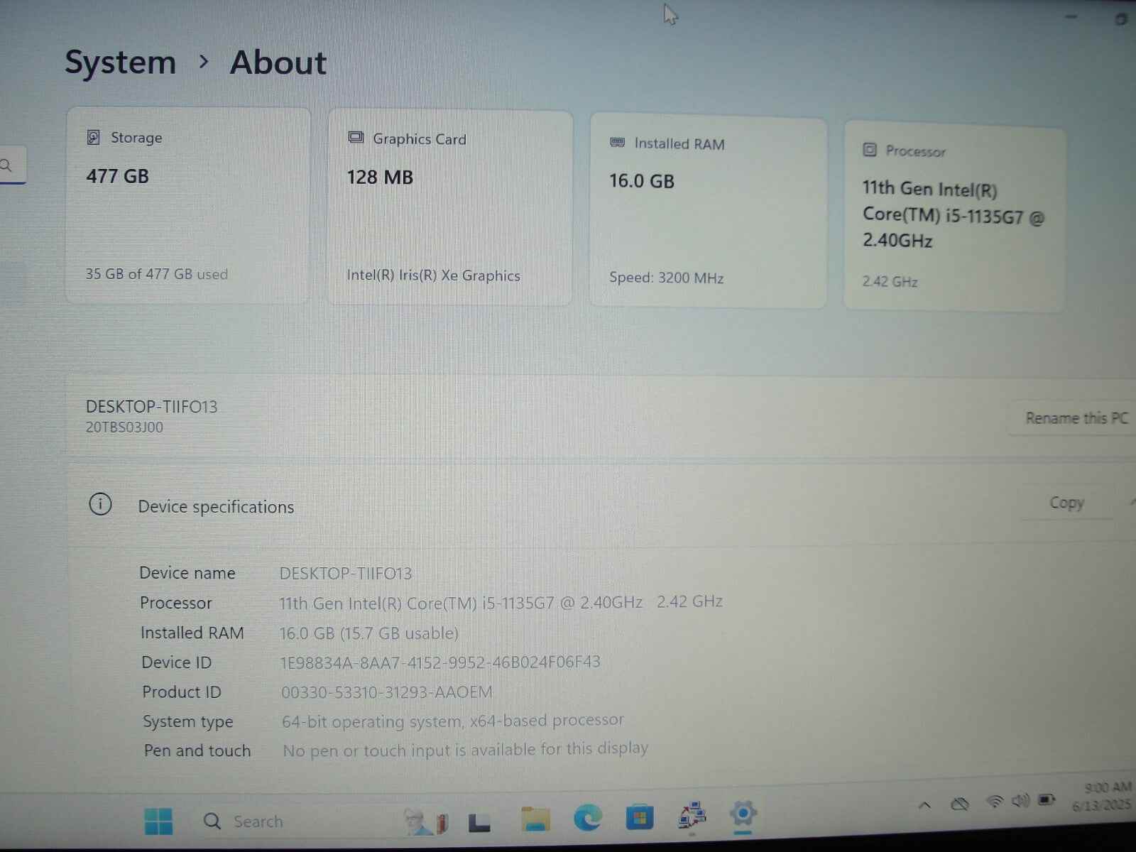 Lenovo ThinkPad E14 Gen 2 14” FHD Core i5-1135G7 2.4GHz 16GB 512GB SSD +Charger - Tested Computer Laptop Parts