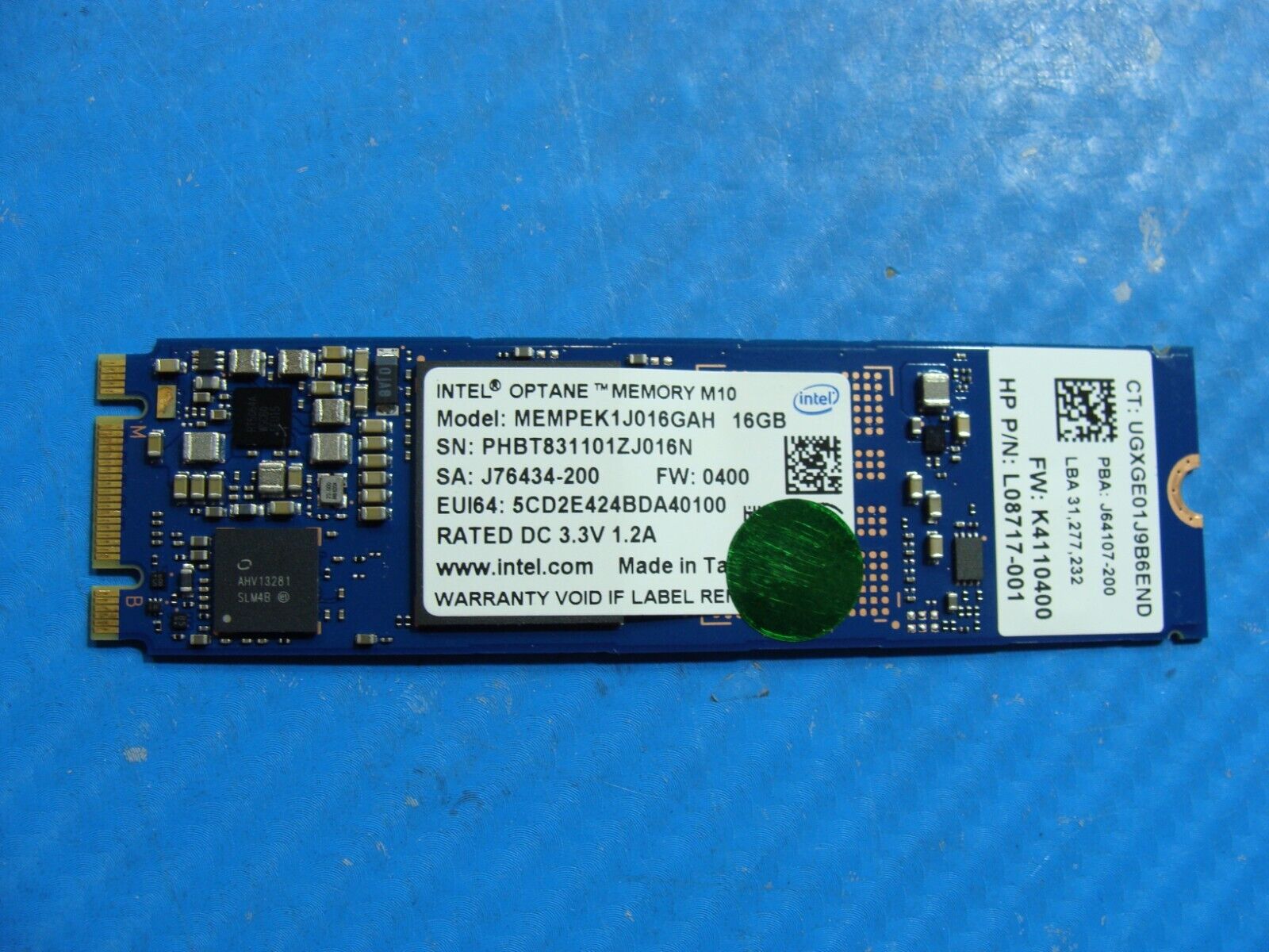 HP 15-da0033wm Intel 16GB NVMe M.2 SSD Solid State Drive MEMPEK1J016GAH