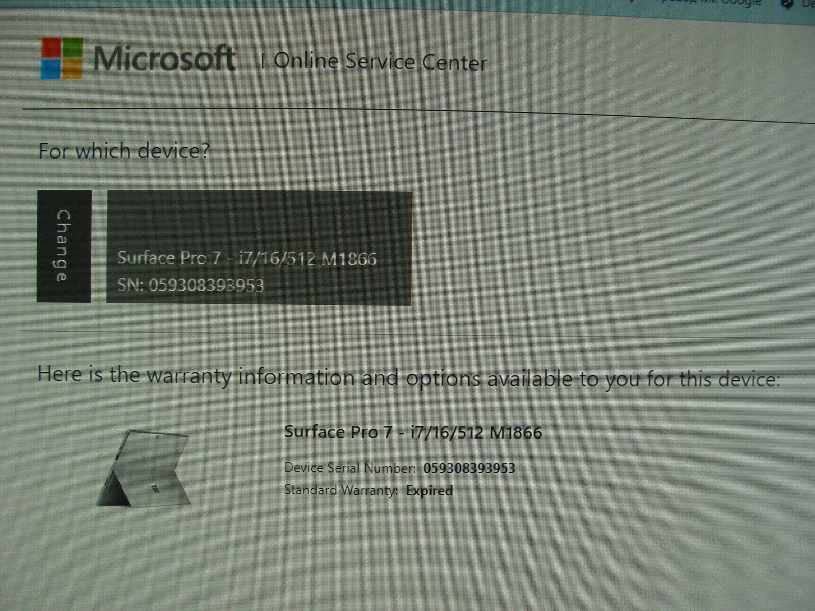Microsoft Surface Pro 7 1866 12.3