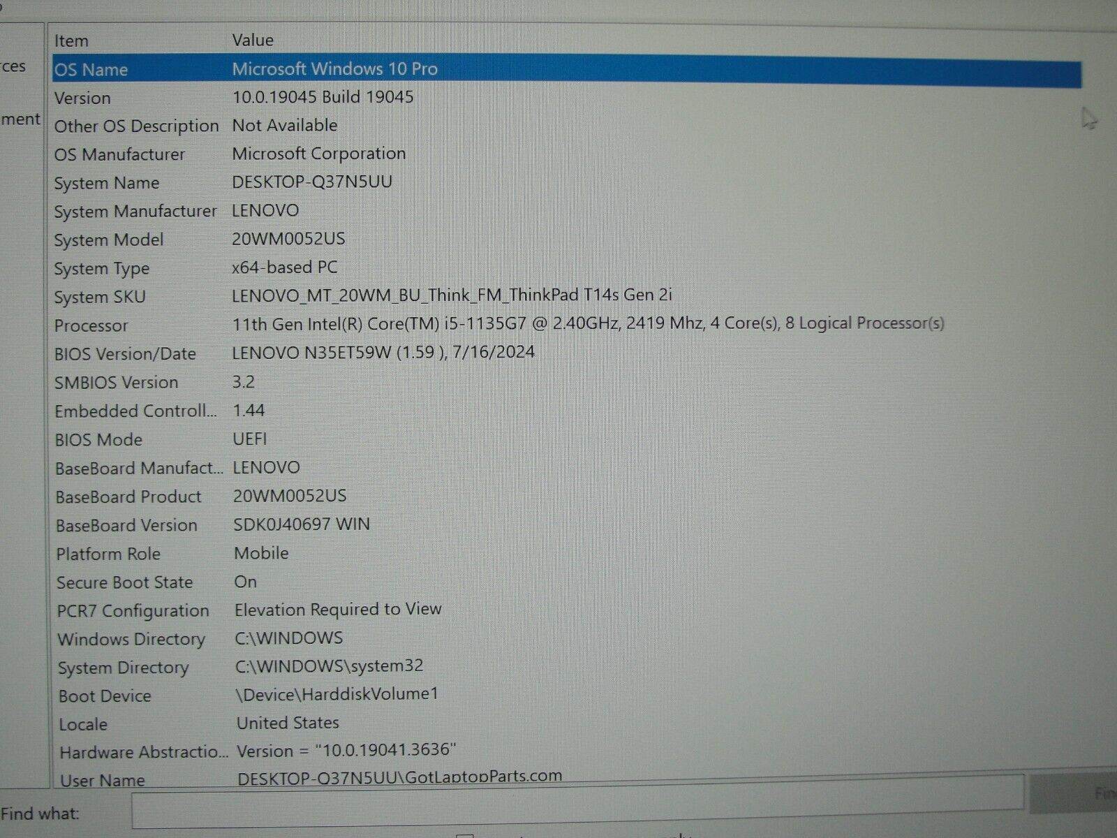 Lenovo ThinkPad E14s Gen 2i 14” Core i5-1135G7 2.4GHz 16GB 512GB SSD+ Carger - Tested Computer Laptop Parts