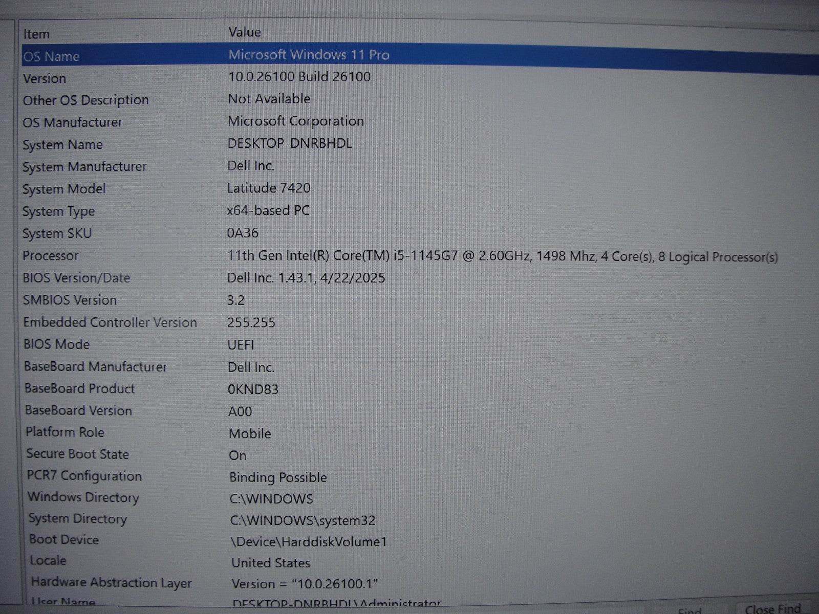 Dell Latitude 7420 14” FHD Intel Core i5-1145G7 2.6GHz 16GB 512GB SSD+ Charger - Tested Computer Laptop Parts