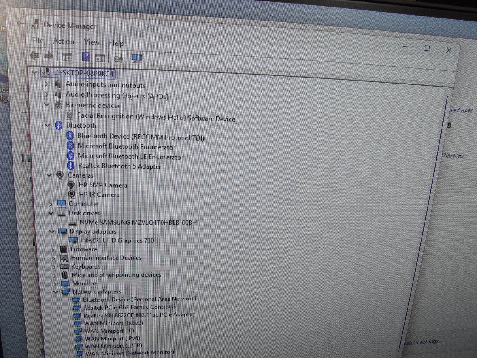 HP Pavilion 24-CA1234 24in Touch AiO Desktop Intel i5-12400T 12GB 1TB SSD Win11 - Tested Computer Laptop Parts