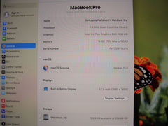 Apple MacBook Pro 13”(2019) A2159 i5-8257U 1.4GHz 16GB 256GB MUHN2LL/A 283cycles - Tested Computer Laptop Parts