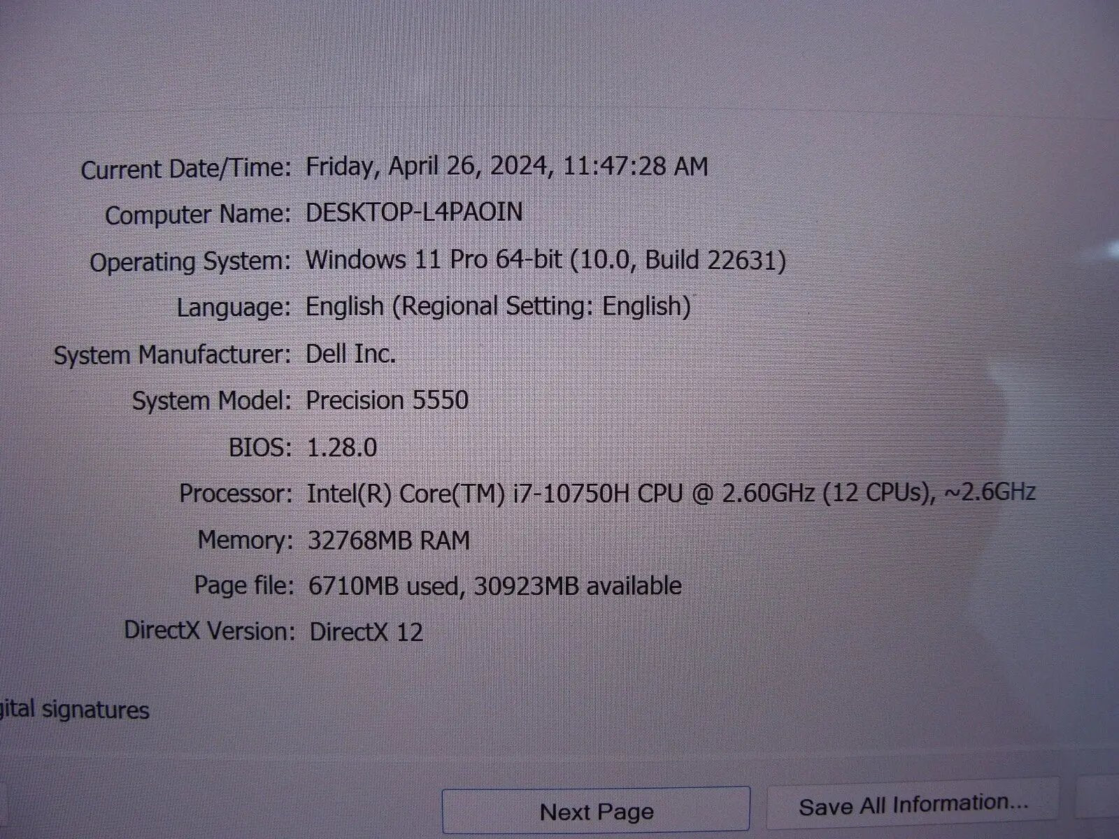 Dell Precision 5550 i7-10750H 15.6