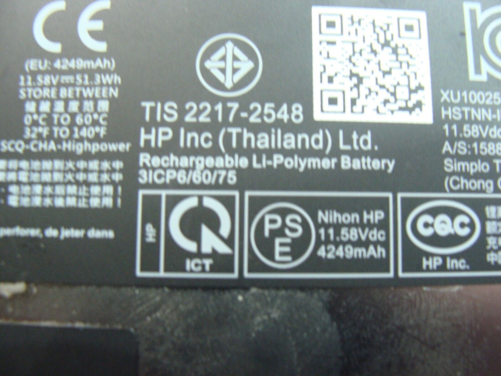 HP EliteBook 14” 845 G9 Genuine Battery 11.58V 51.3Wh 4249mAh WP03XL M73466-005