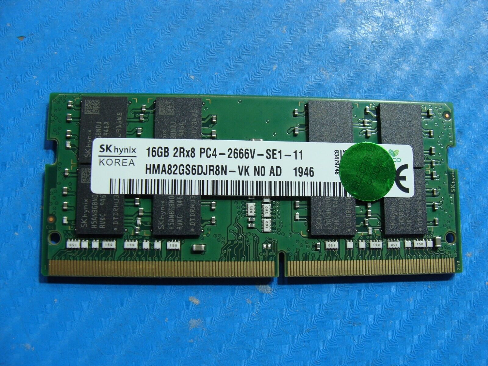 Dell 5400 SK Hynix 16GB 2Rx8 PC4-2666V Memory RAM SO-DIMM HMA82GS6DJR8N-VK