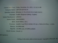 Lenovo ThinkPad X1 Carbon 6th Gen 14"FHD i5-8350U 1.7GHz 8GB 256GB SSD Excellent