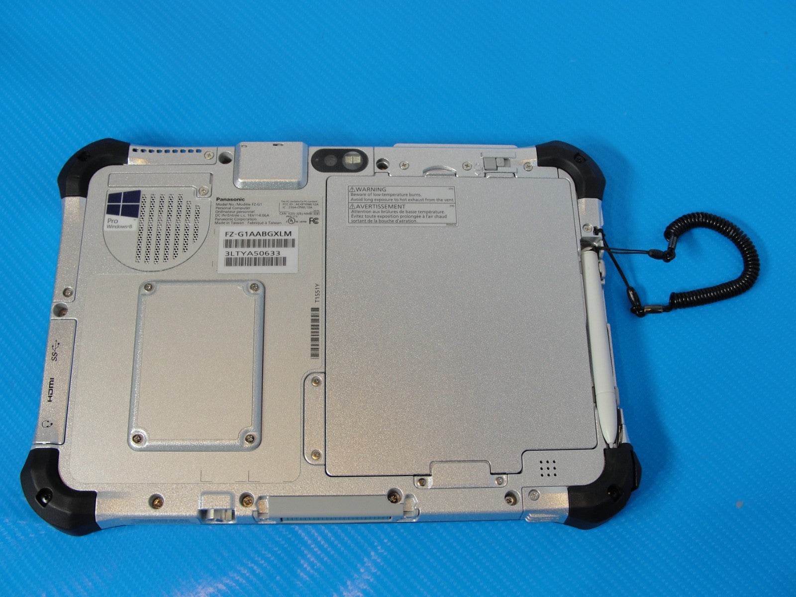 Panasonic Toughpad FZ-G1 Tablet i5-3437U 128GB SSD 4GB RAM - Tested Computer Laptop Parts