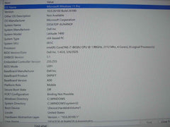 Dell Latitude 7490 14”FHD Intel Core i7-8650U 1.9GHz 16GB 512GB SSD +Charger - Tested Computer Laptop Parts