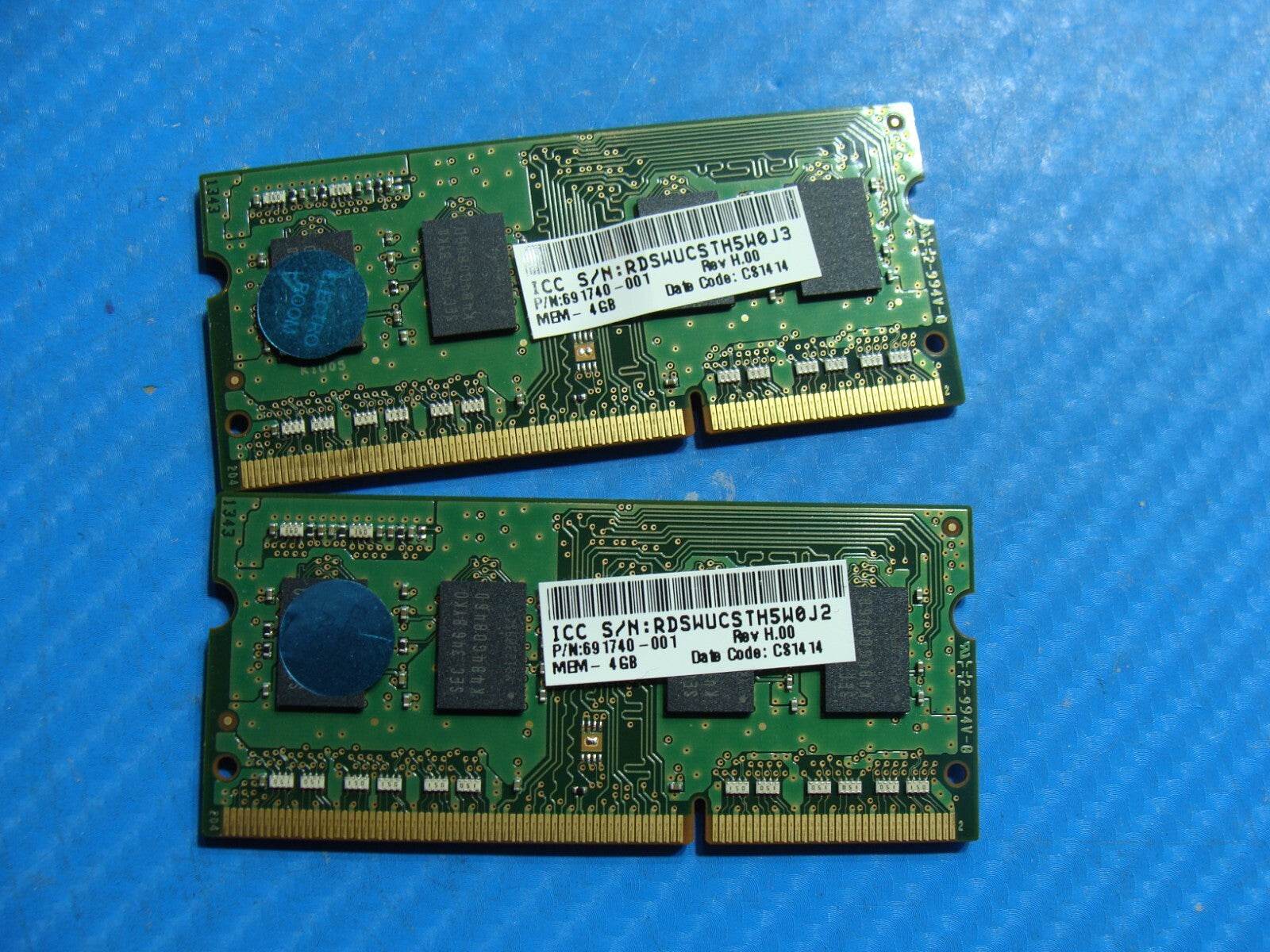 HP 15t-j100 Samsung 8GB 2x4GB PC3L-12800S SO-DIMM Memory RAM M471B5173DB0-YK0 - Tested Computer Laptop Parts