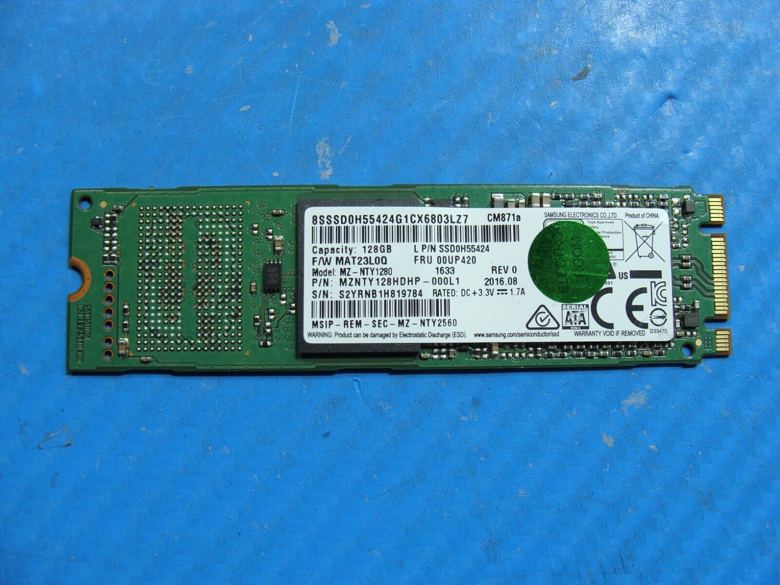 Lenovo T460s Samsung 128GB M.2 SATA SSD Solid State Drive MZNTY128HDHP-000L1