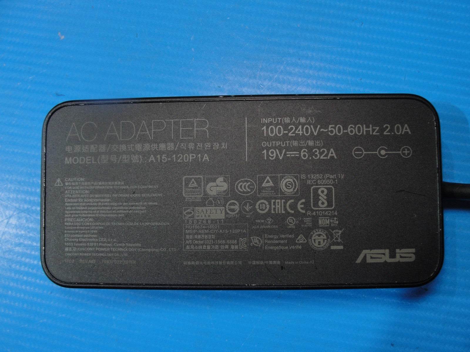 120W 19V 6.32A P/N: A15-120P1A AC Adapter Compatible Asus - Tested Computer Laptop Parts