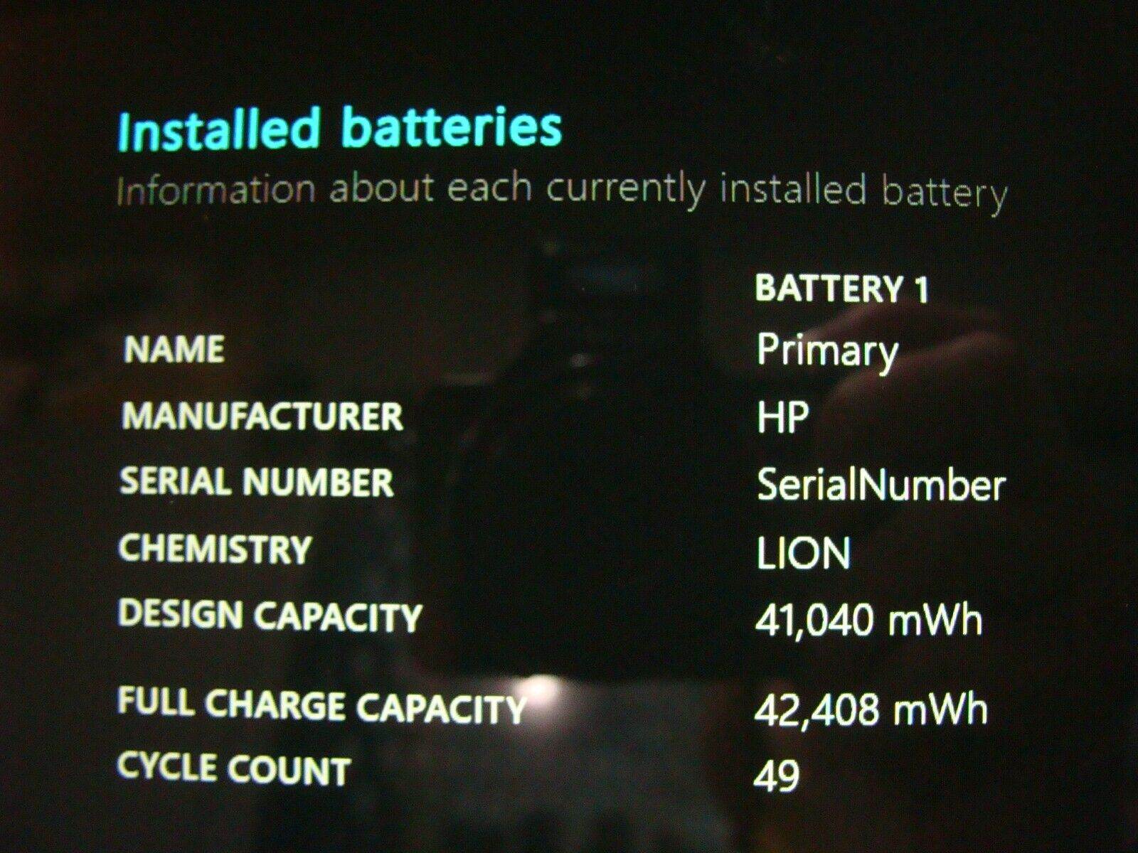 HP Laptop 15-dy2073dx Intel i7-1165G7 2.8GHz 16GB 512GB 100% Battery +Charger - Tested Computer Laptop Parts