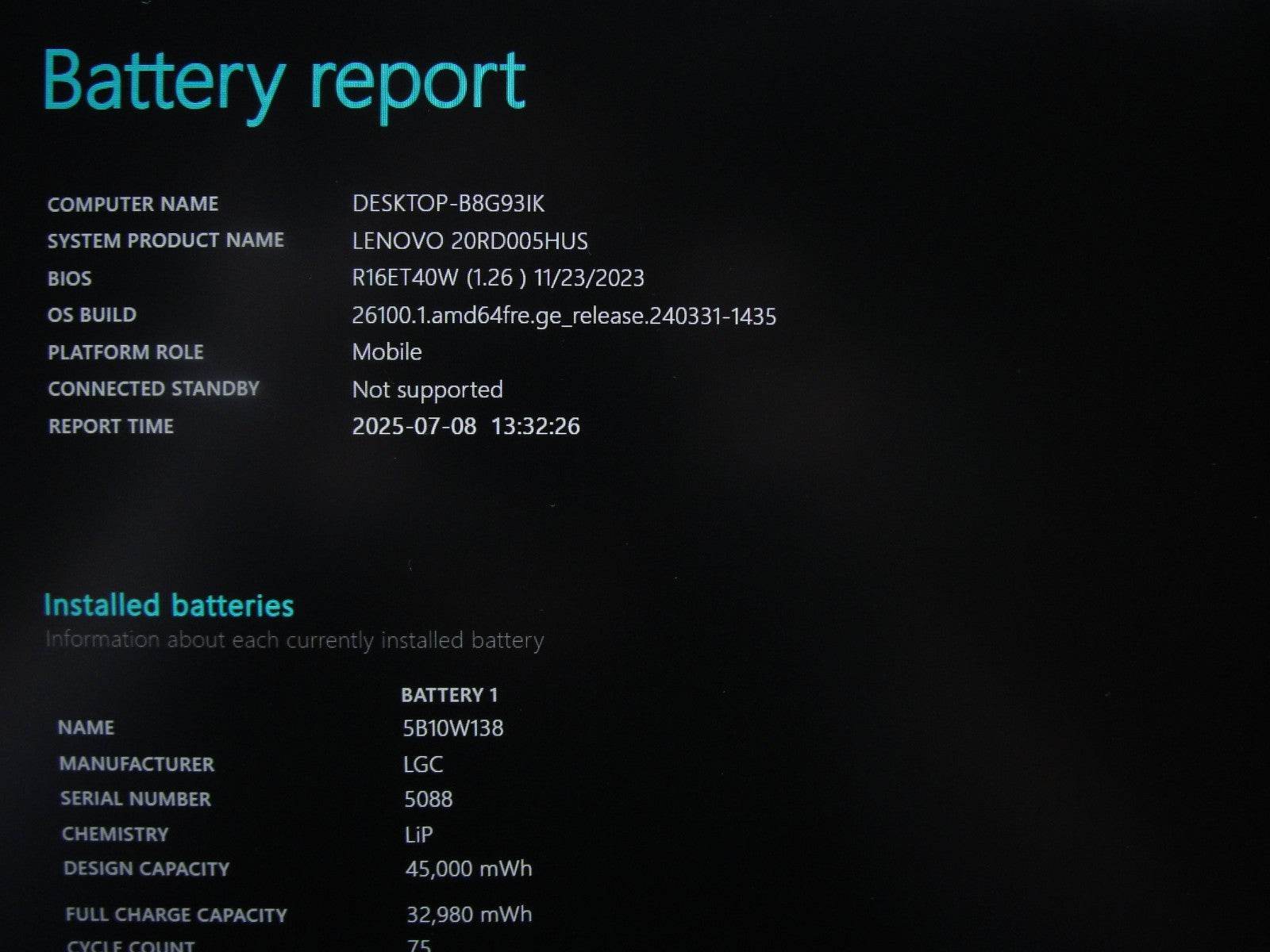 Lenovo ThinkPad E15 15.6” Intel Core i5-10210U 1.6GHz 8GB 256GB Reset SSD - Tested Computer Laptop Parts