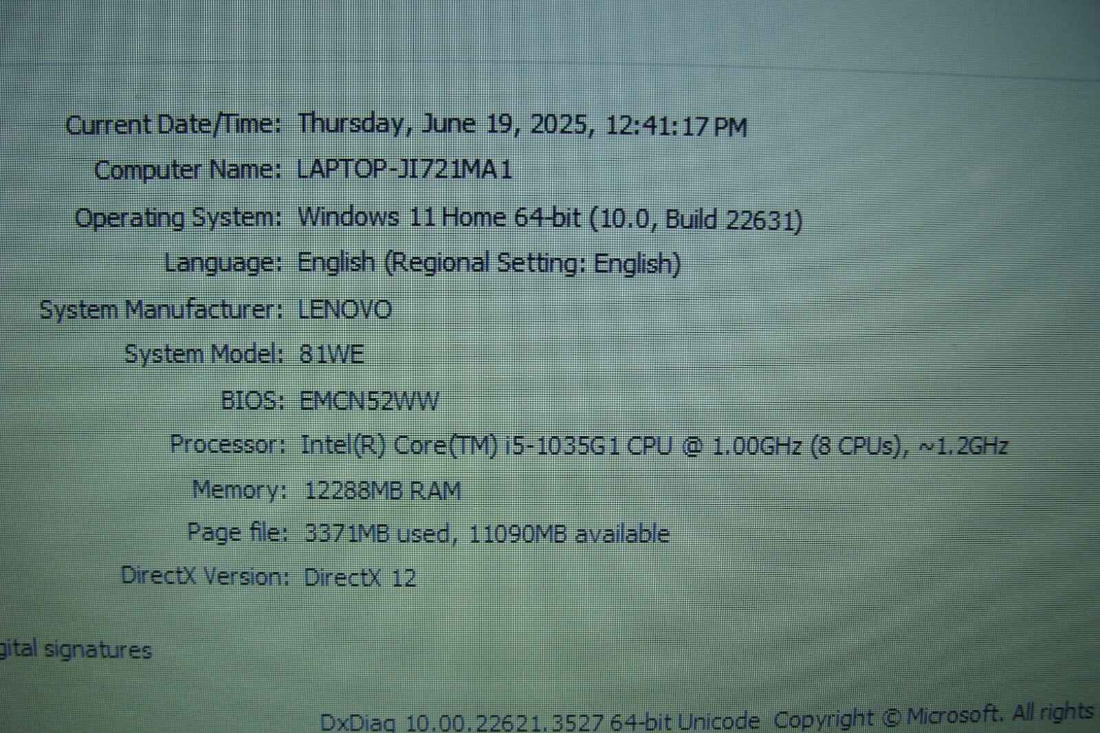 Lenovo IdeaPad 3-15IIL05 15.6