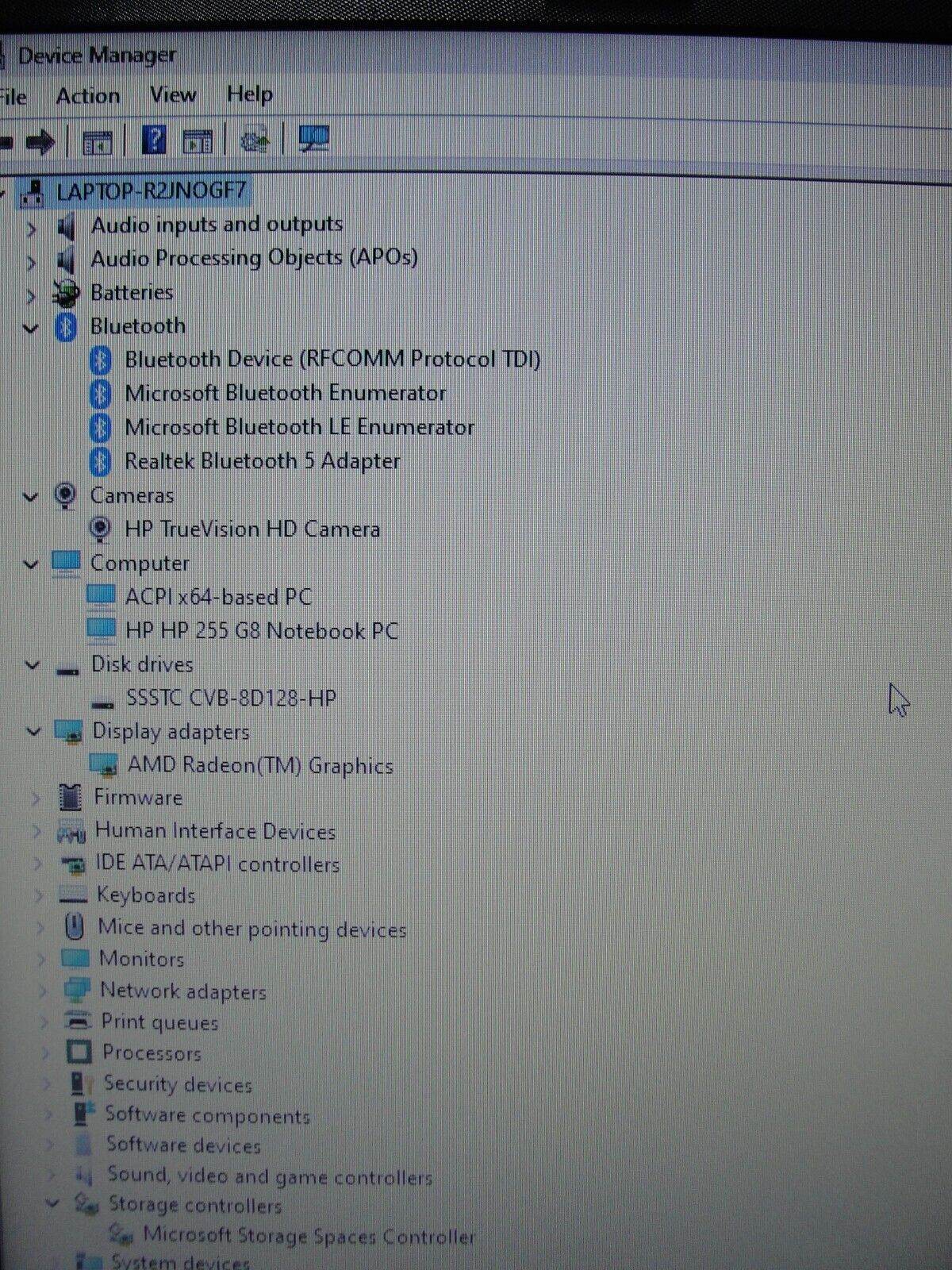 HP 255 G8 15.6” HD AMD 3020e 1.2GHz 4GB SSD Reset 128GB- Charger included - Tested Computer Laptop Parts