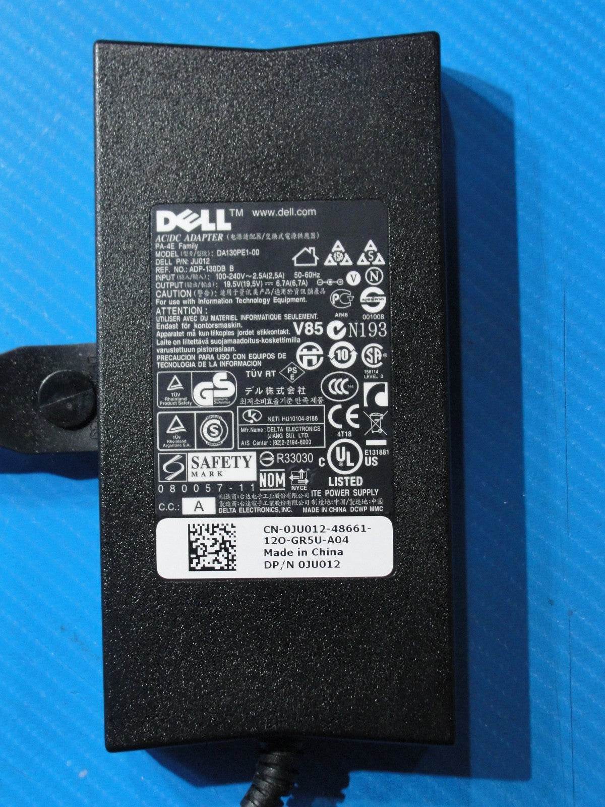 Genuine Dell 130W AC Adapter Charger (19.5V 6.7A) – 7.4mm × 5.0mm Center Pin - Tested Computer Laptop Parts