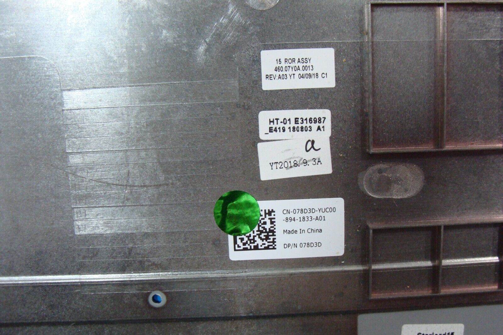 Dell Inspiron 15.6” 15 5579 2in1 Genuine Laptop Bottom Case Gray 78D3D - Tested Computer Laptop Parts