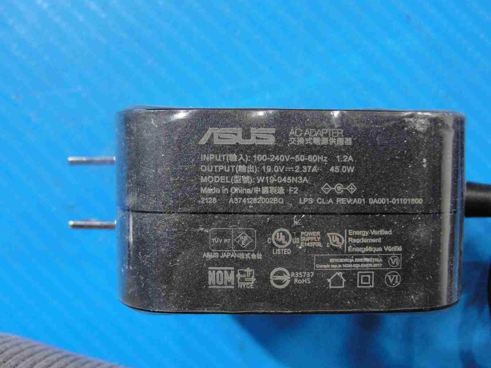 Genuine ASUS 45W AC Adapter – 19V 2.37A – 4.0×1.2mm Black Tip (No Center Pin) - Tested Computer Laptop Parts