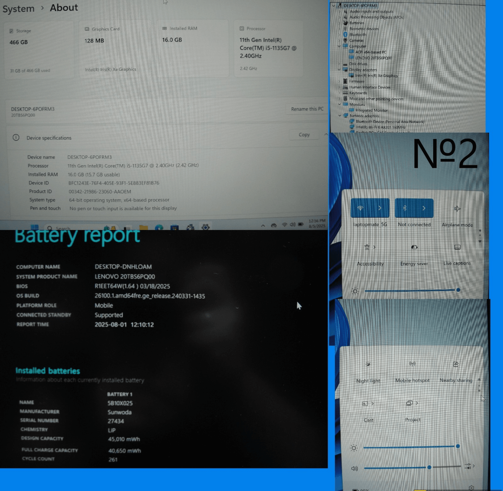 Lenovo ThinkPad E14 Gen 2 14”FHD Intel Core i5-1135G7 2.4GHz 16GB SSD Reset512GB - Tested Computer Laptop Parts