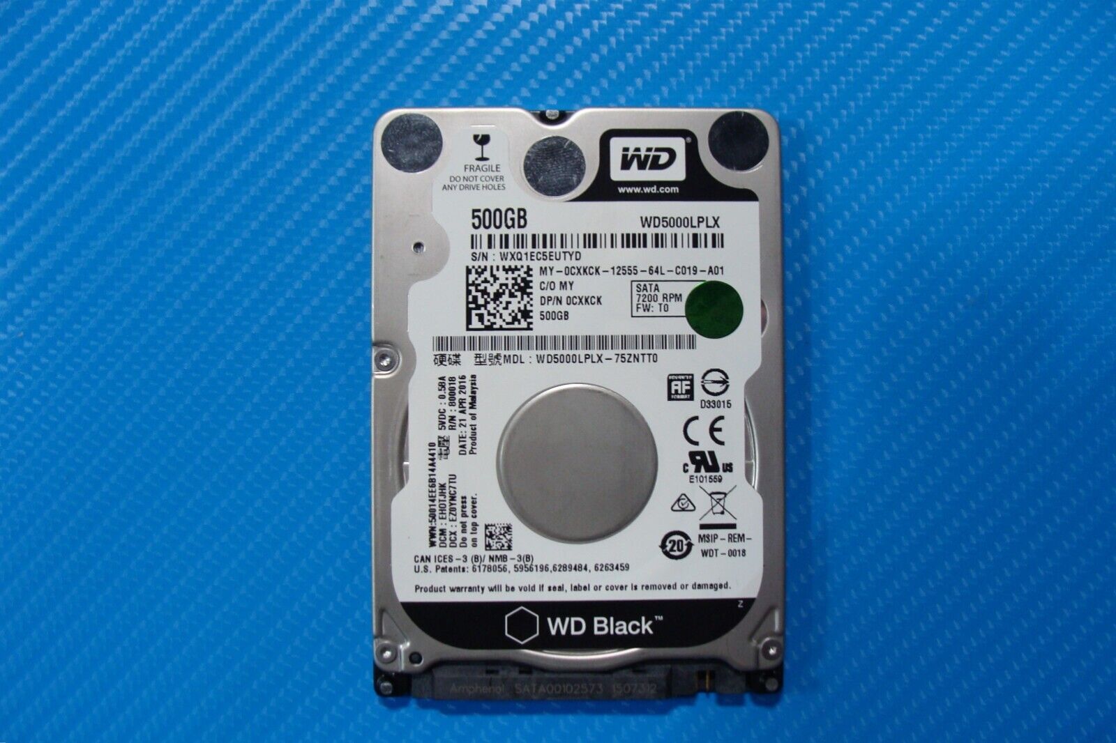 Dell 3570 WD 500GB 2.5