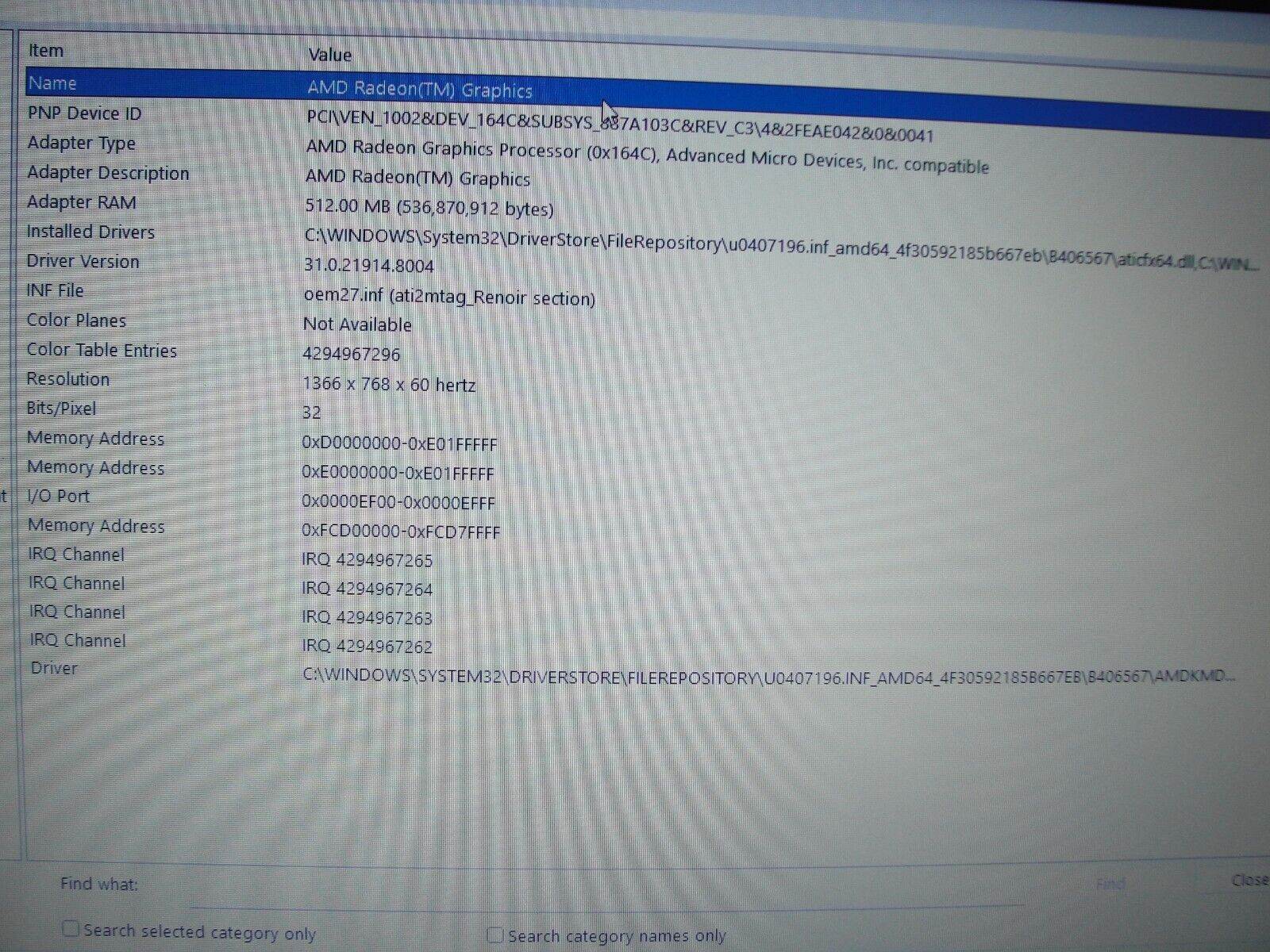 HP 15-EF2033DX 15.6” HD AMD Ryzen 3 5300U 2.6GHz 8GB SSD Reset 256GB- Charger - Tested Computer Laptop Parts