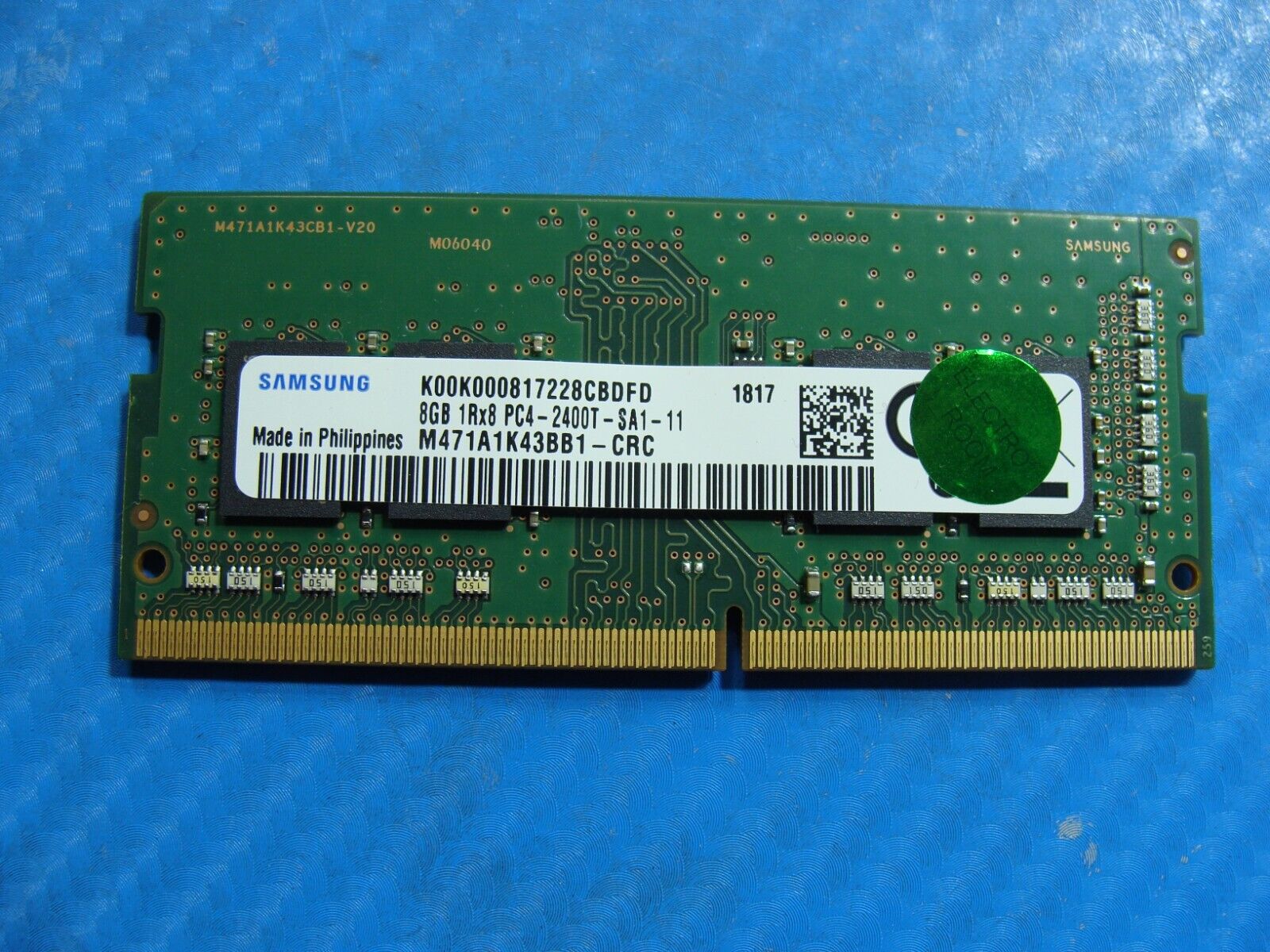 Dell 5480 Samsung 8GB 1Rx8 PC4-2400T Memory RAM SO-DIMM M471A1K43BB1-CRC