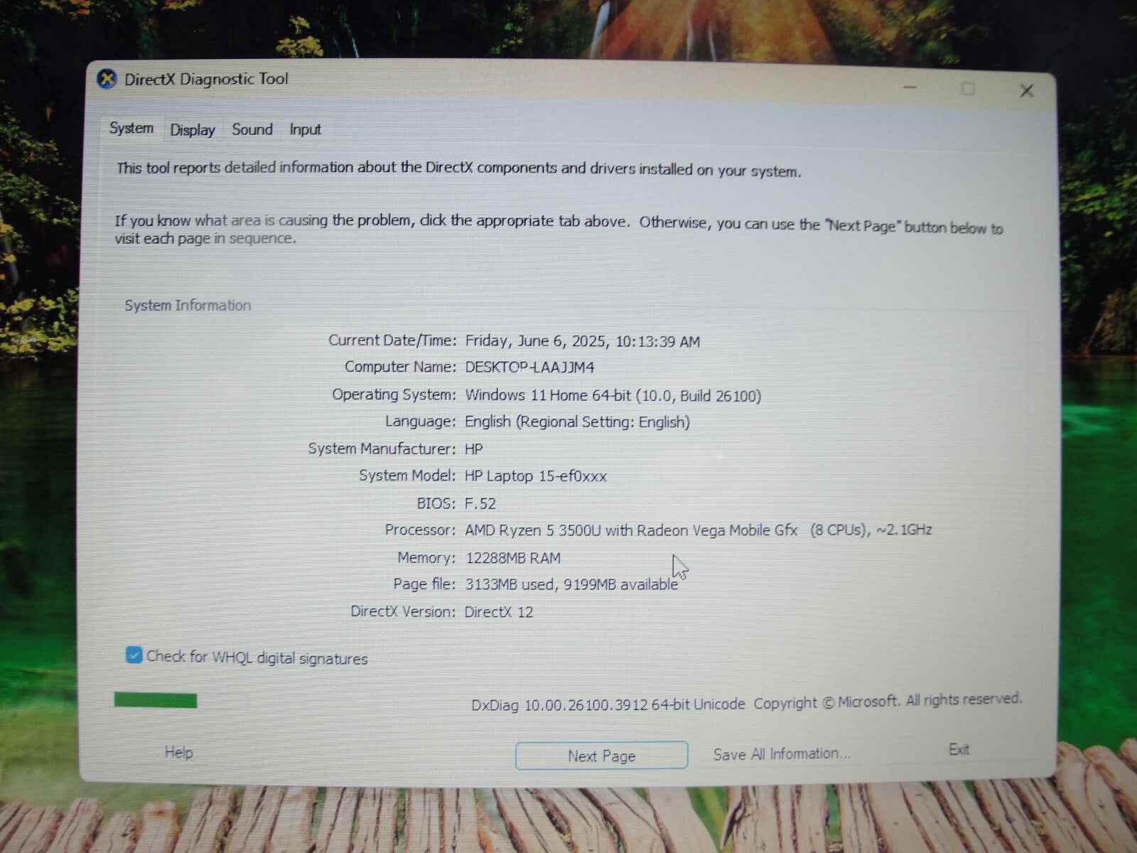 HP 15-ef0023dx 15.6”HD TOUCH AMD Ryzen 5 3500U 2.1GHz 12GB 256GB SSD+Charger - Tested Computer Laptop Parts
