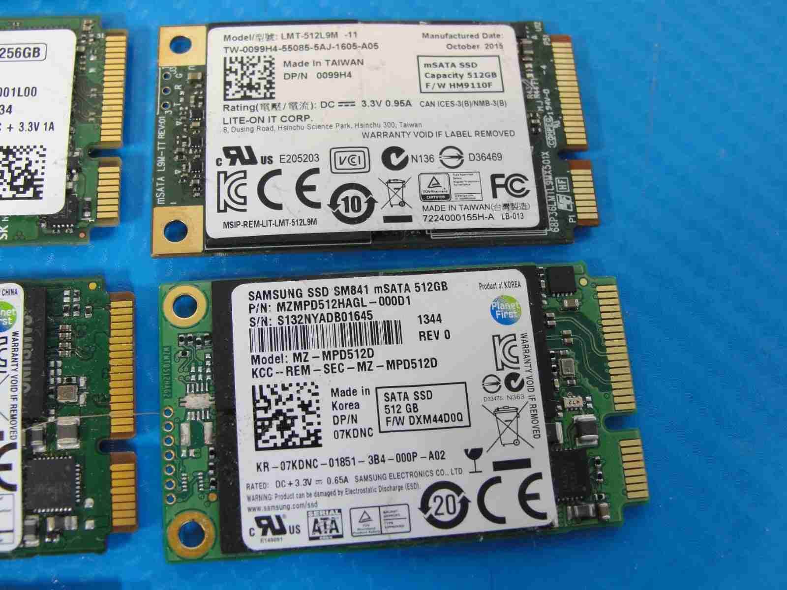 LOT of 38x mSATA Laptop SSD Drive 128/256/512 GB Mix Capacity /Mix Brand - Tested Computer Laptop Parts