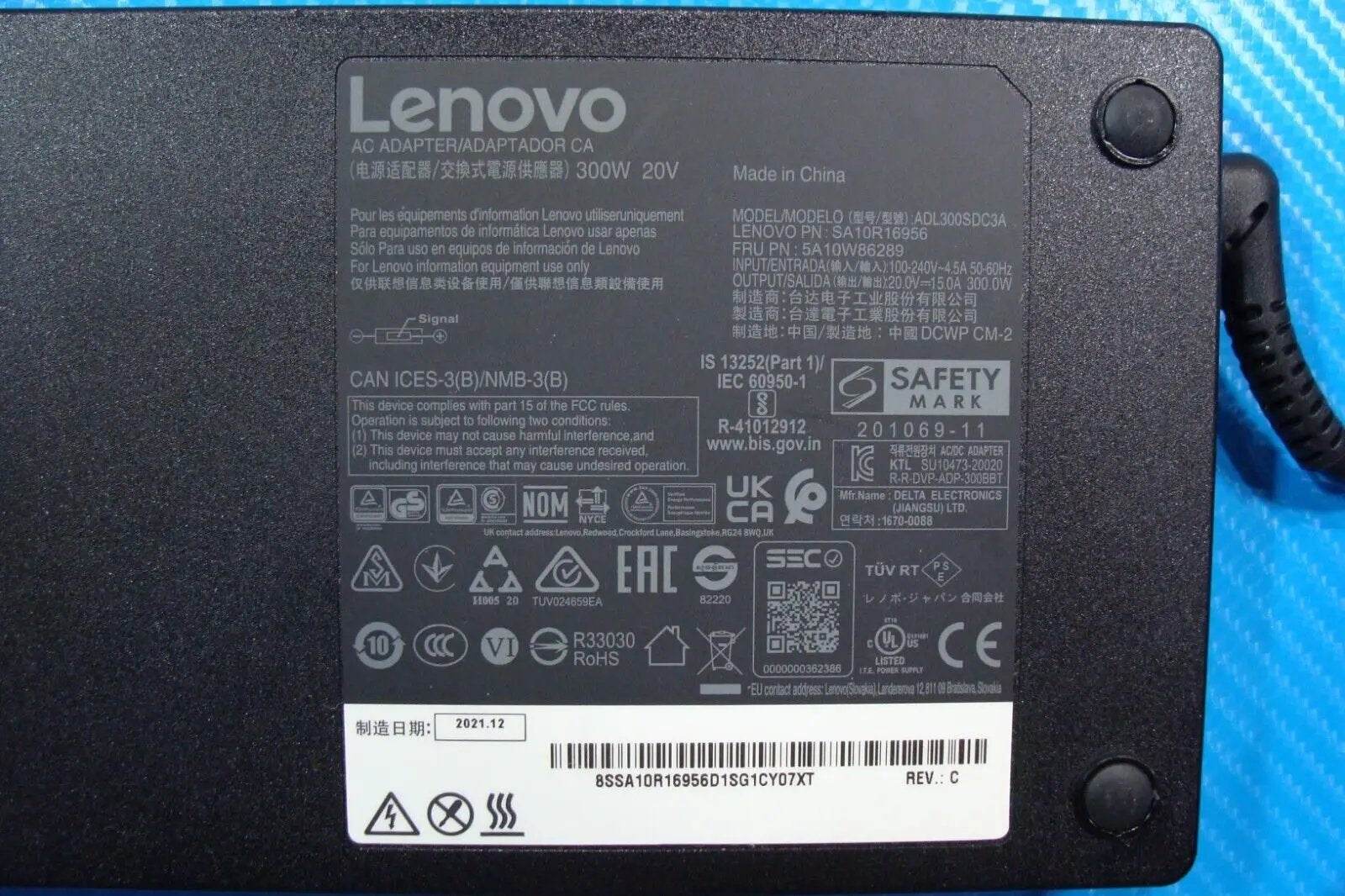 300W Laptop Charger Compatible for Lenovo ThinkPad R9000P R9000K Y9000K Y9000 - Tested Computer Laptop Parts