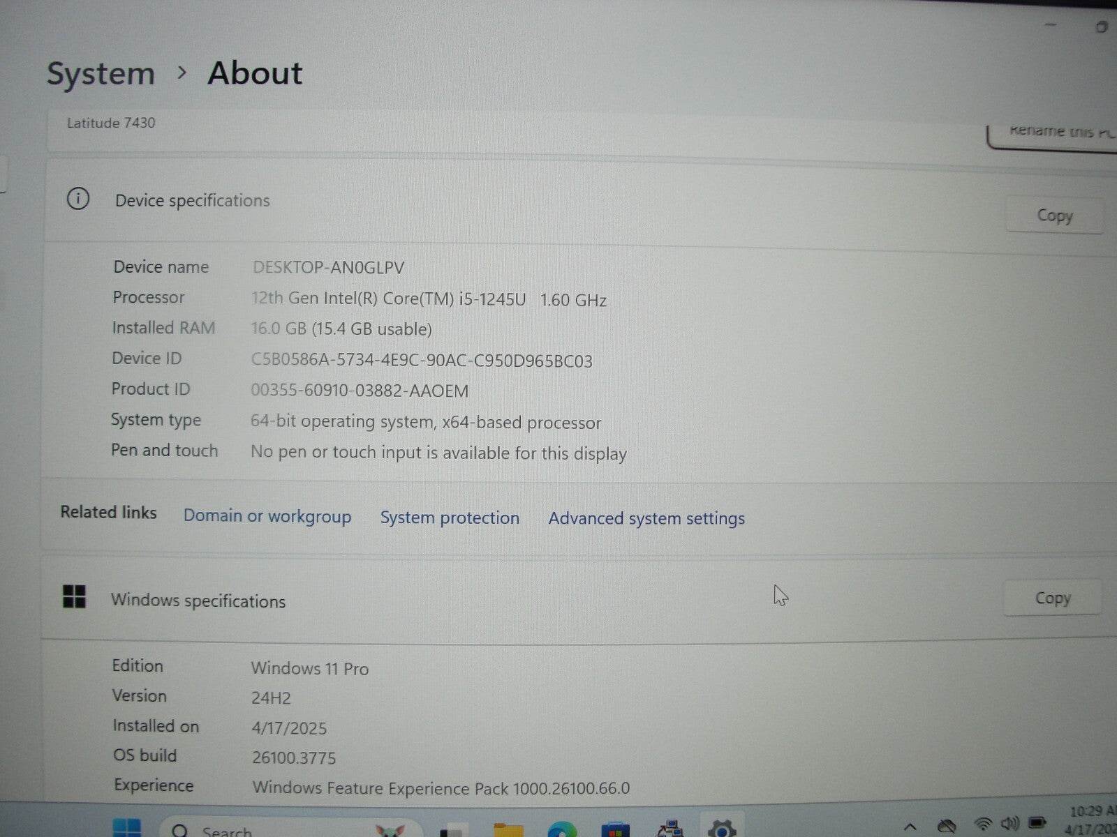 Warranty Dell Latitude 7430 14”FHD Intel Core i5-1245U 1.6GHz 16GB 512GB SSD - Tested Computer Laptop Parts